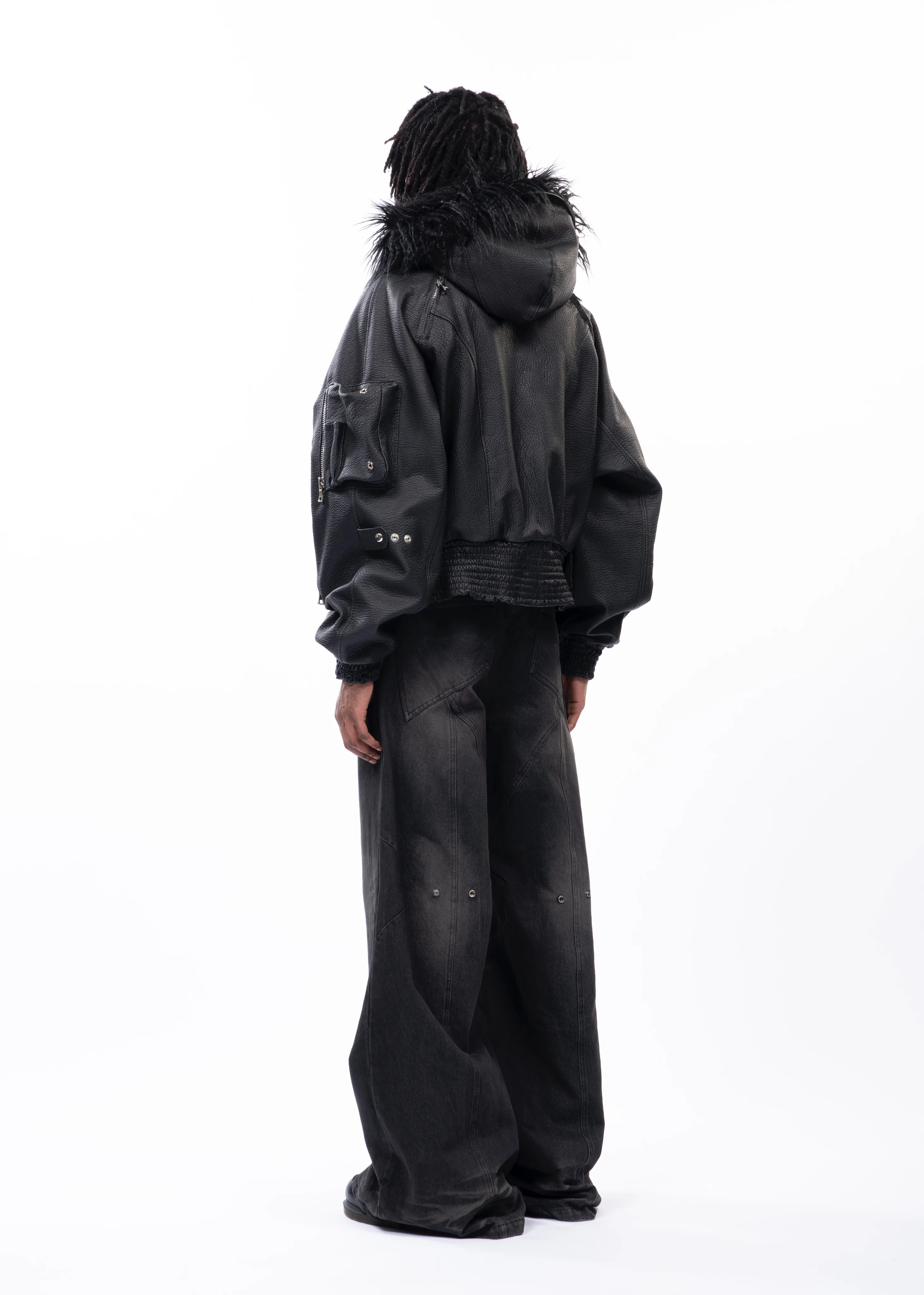ASTRO FUR JACKET BLACK LEATHER - Image 10