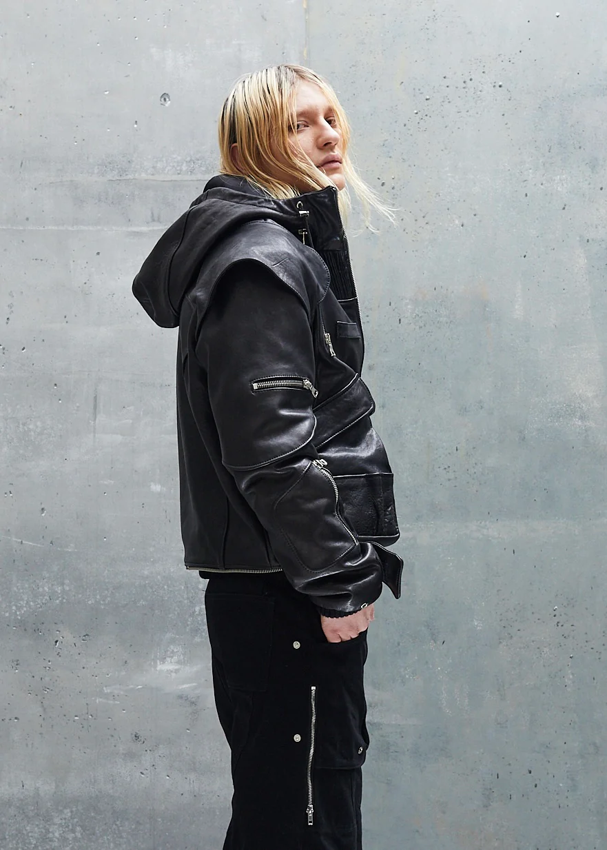 ASTRO LEATHER JACKET BLACK UNISEX - Image 4