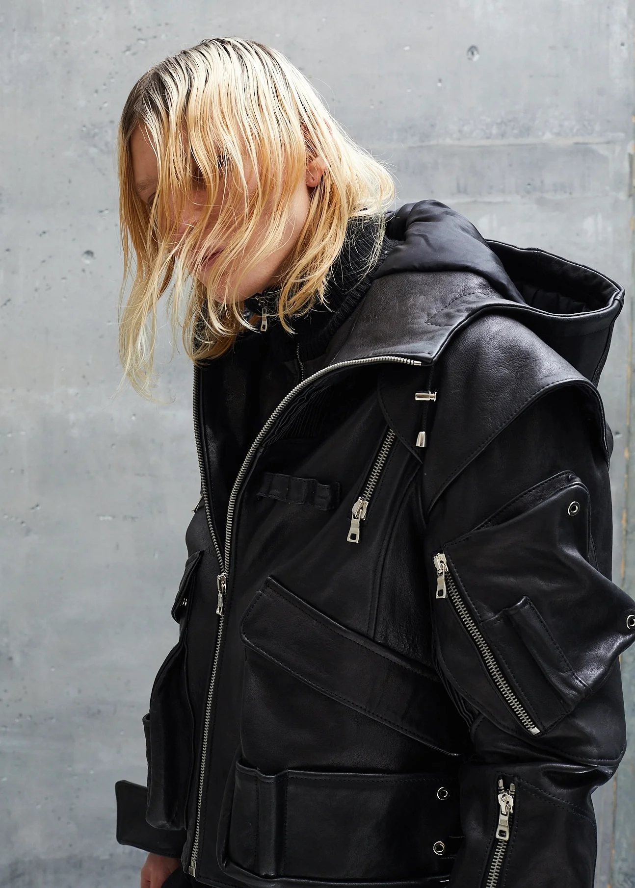 ASTRO LEATHER JACKET BLACK UNISEX - Image 5