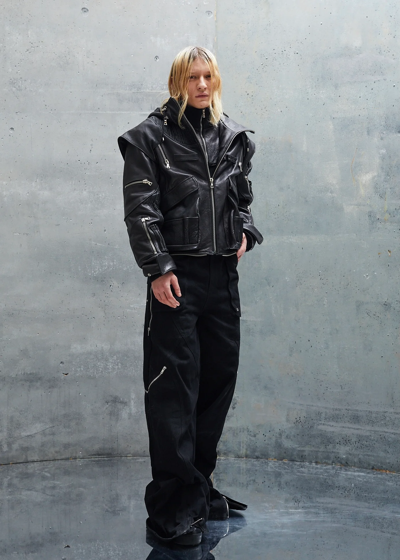 ASTRO LEATHER JACKET BLACK UNISEX - Image 7