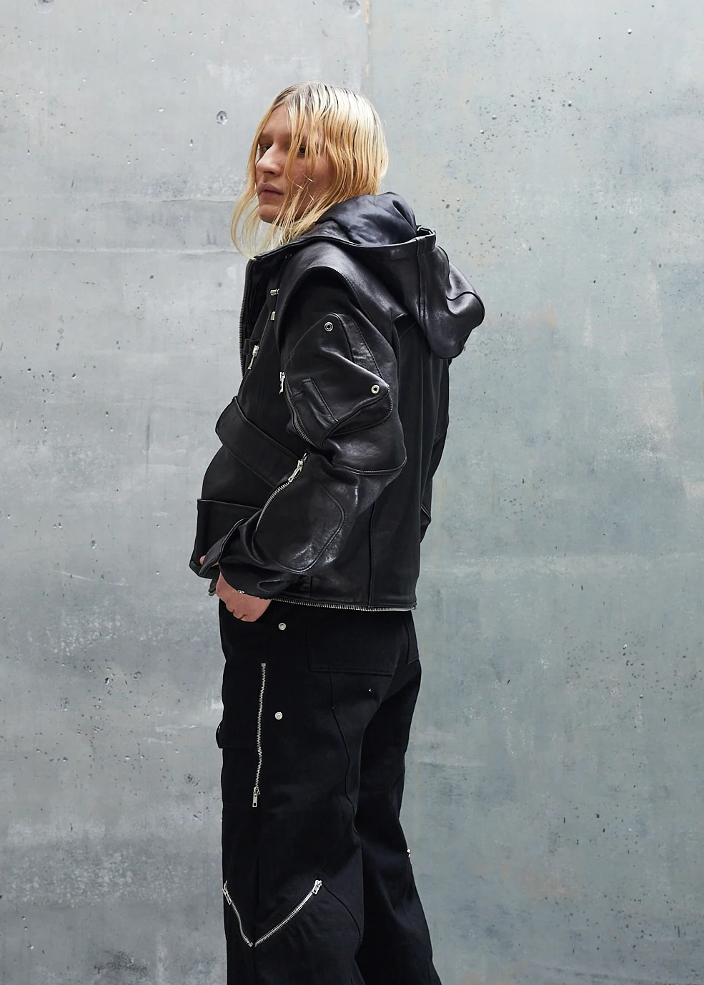 ASTRO LEATHER JACKET BLACK UNISEX - Image 8