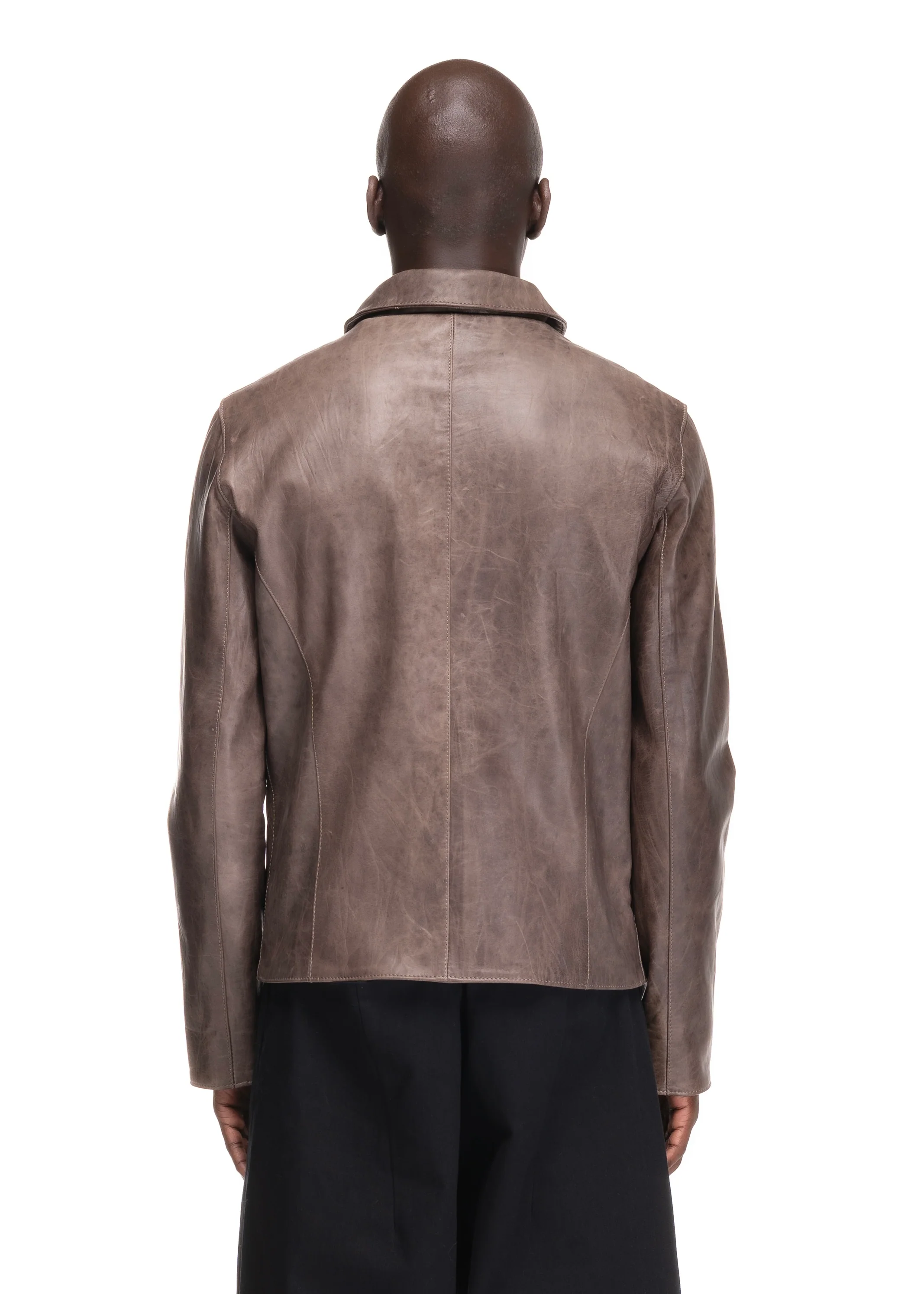 BIKER ONE CUT LEATHER BROWN - Image 3