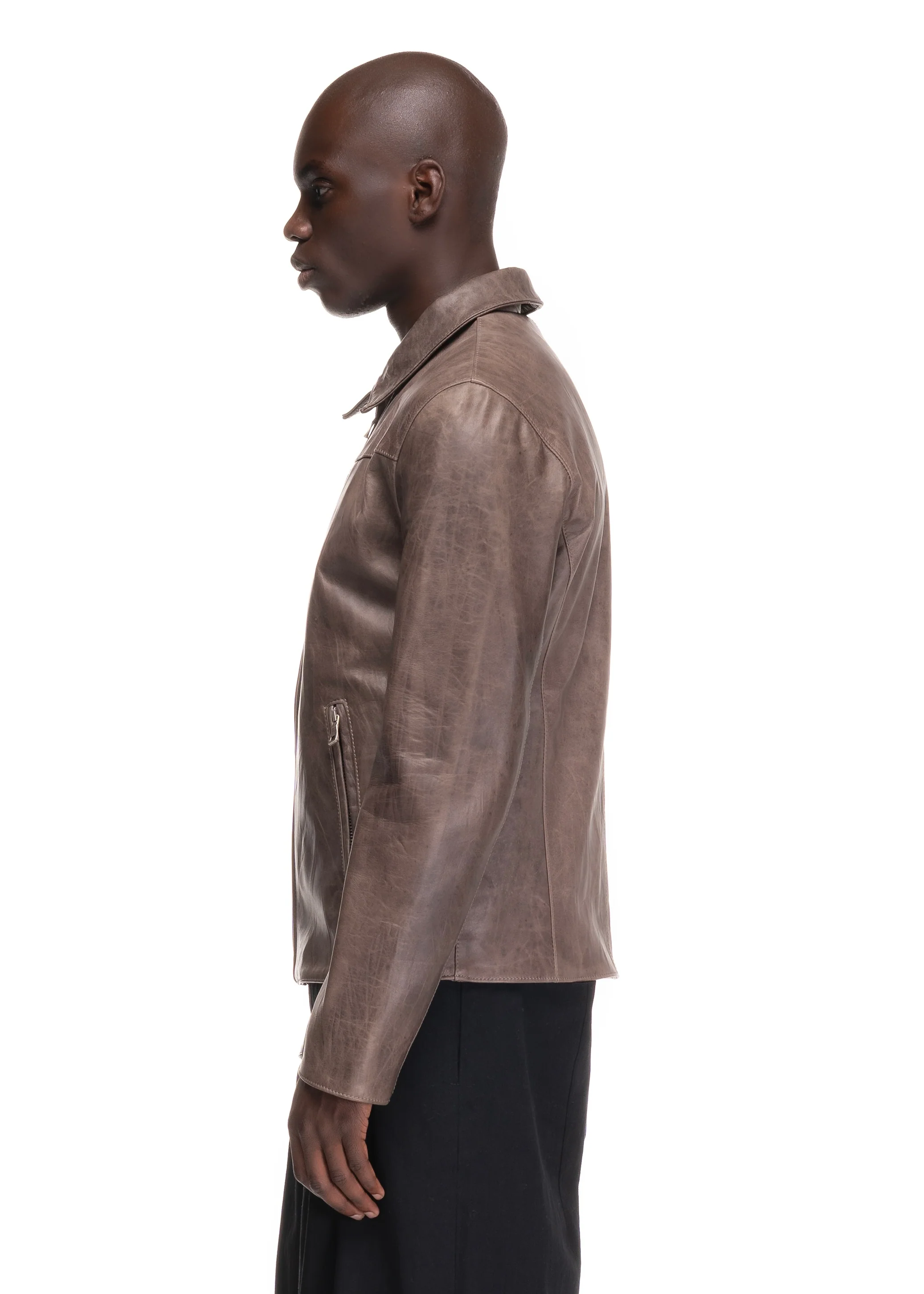 BIKER ONE CUT LEATHER BROWN - Image 5