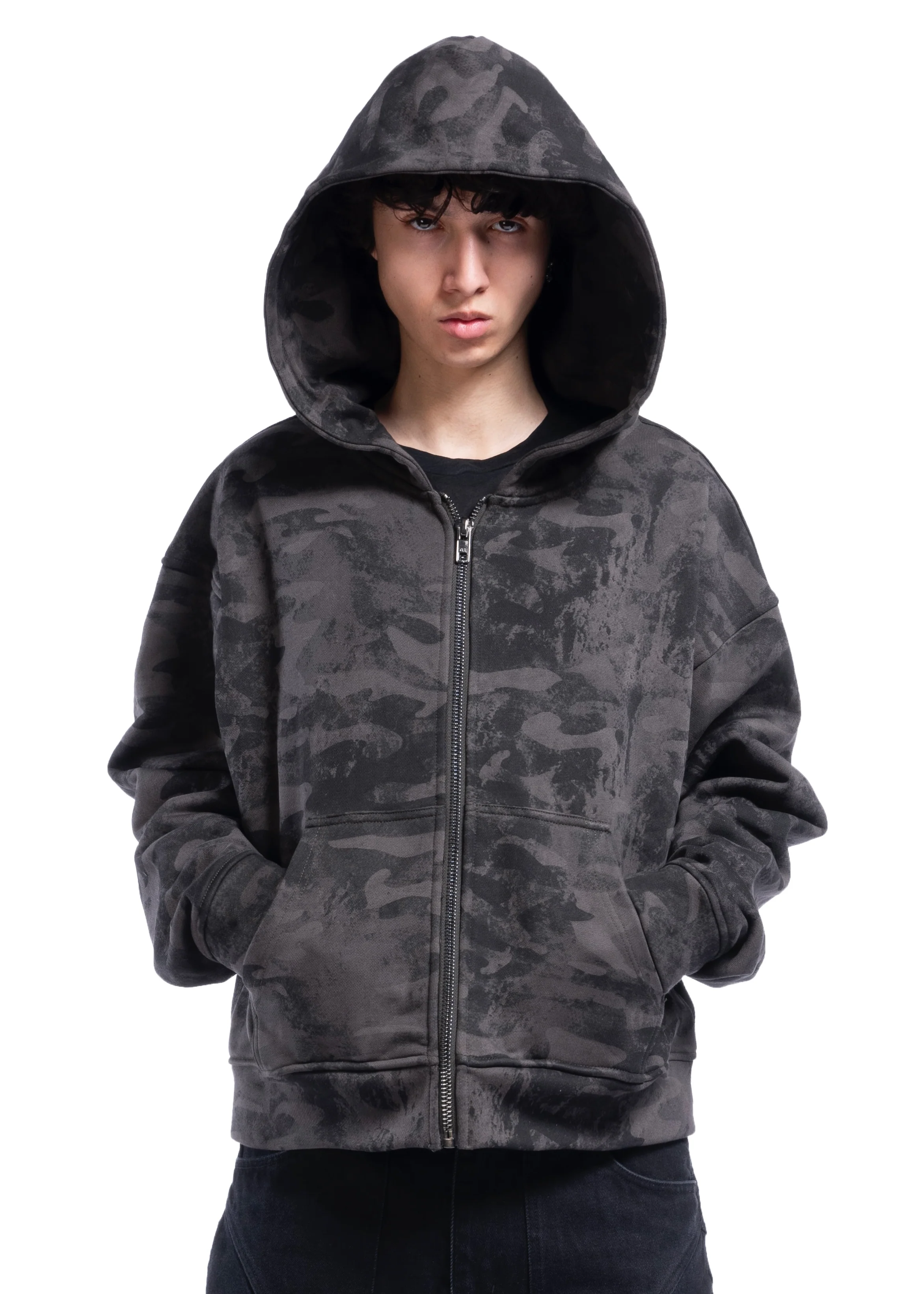 CAMO MONOGRAM ZIP JACKET BLACK VINTAGE - Image 11