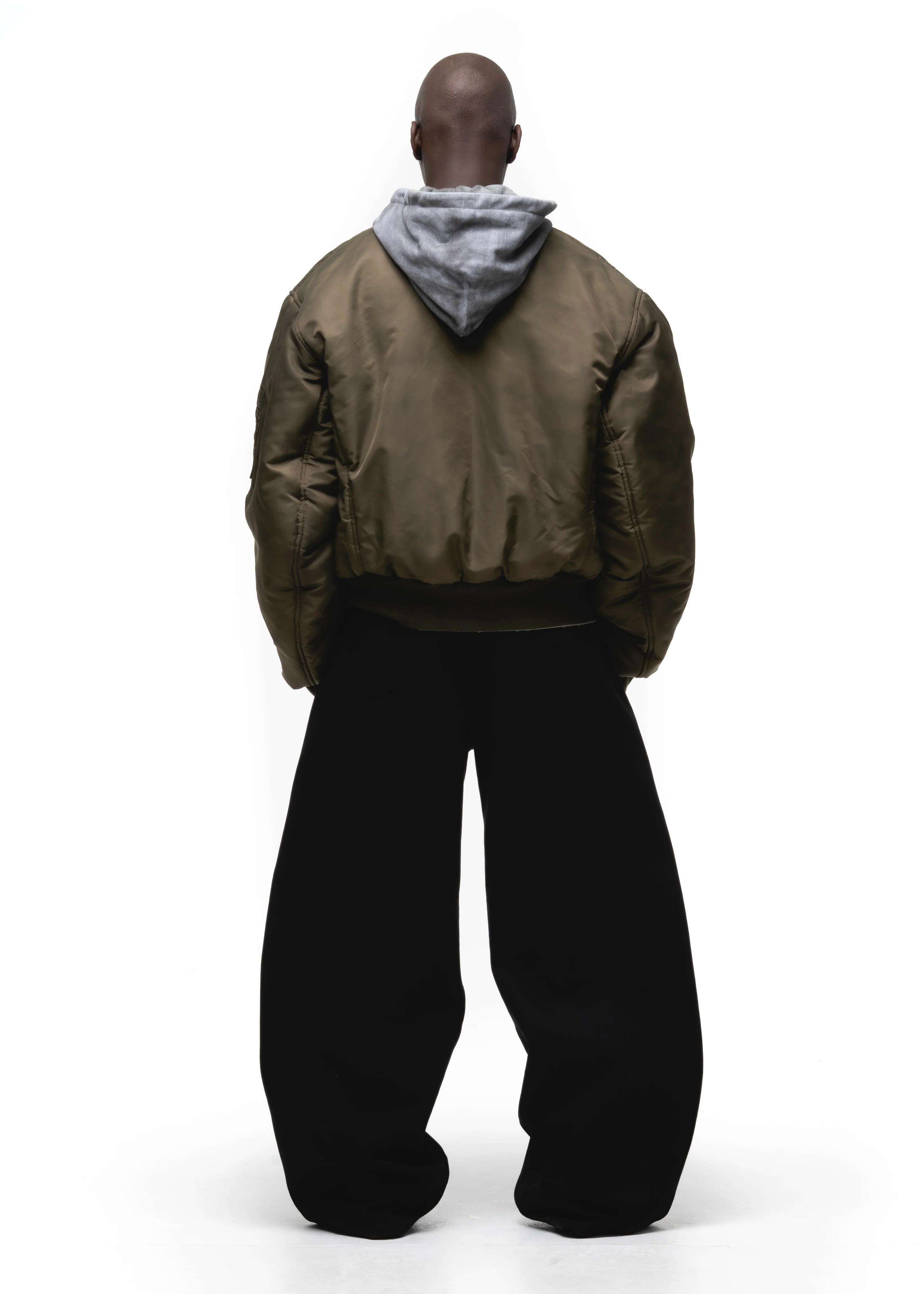 BASIC REVERSIBLE WAFFLE BOMBER GREEN - Image 6