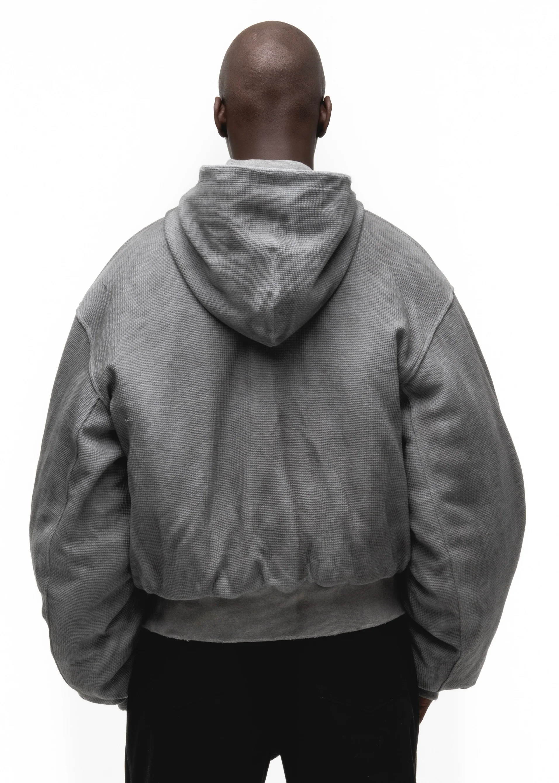 BASIC REVERSIBLE WAFFLE BOMBER GREEN - Image 7