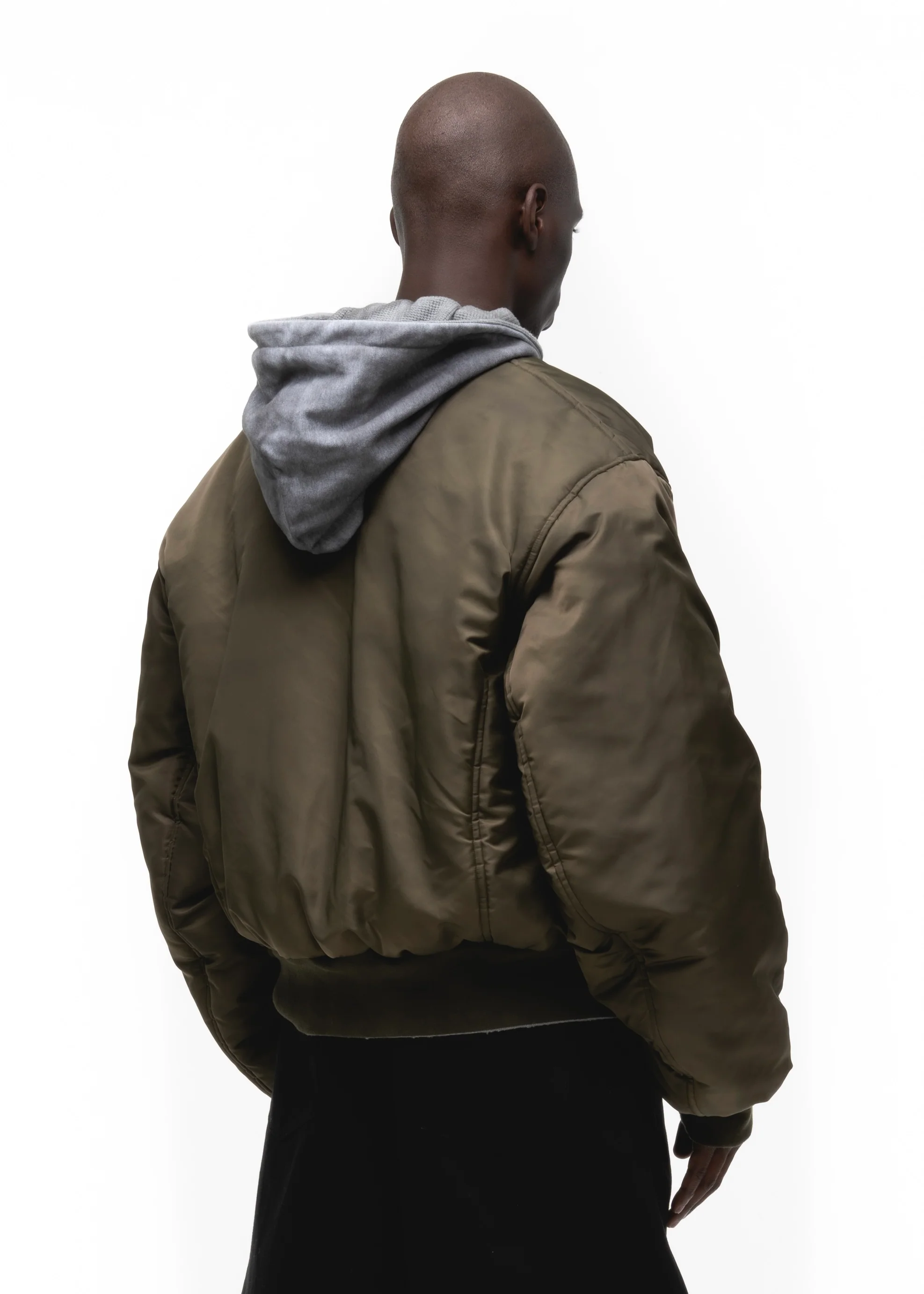BASIC REVERSIBLE WAFFLE BOMBER GREEN - Image 8