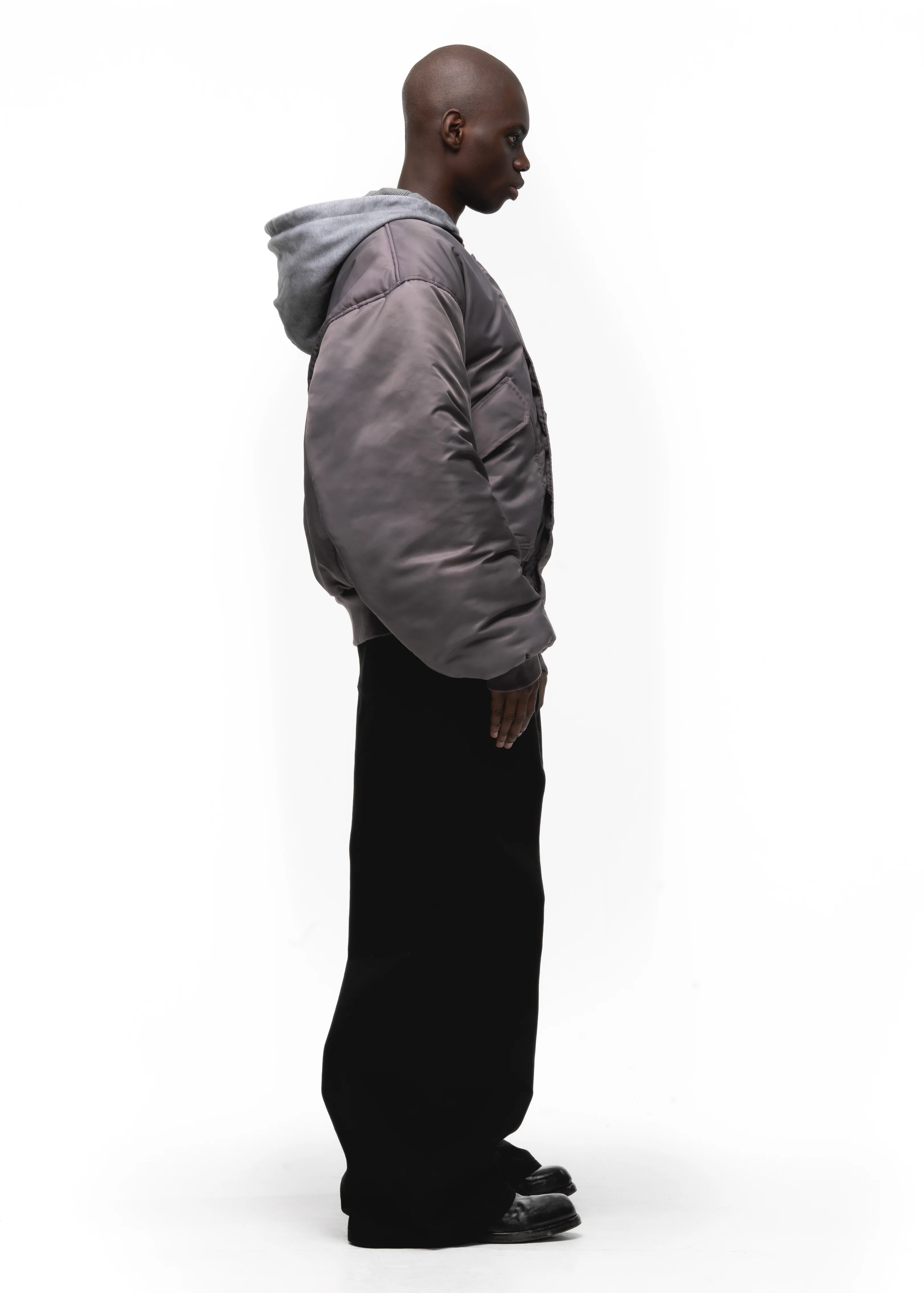 BASIC REVERSIBLE WAFFLE BOMBER BURGUNDY - Image 15