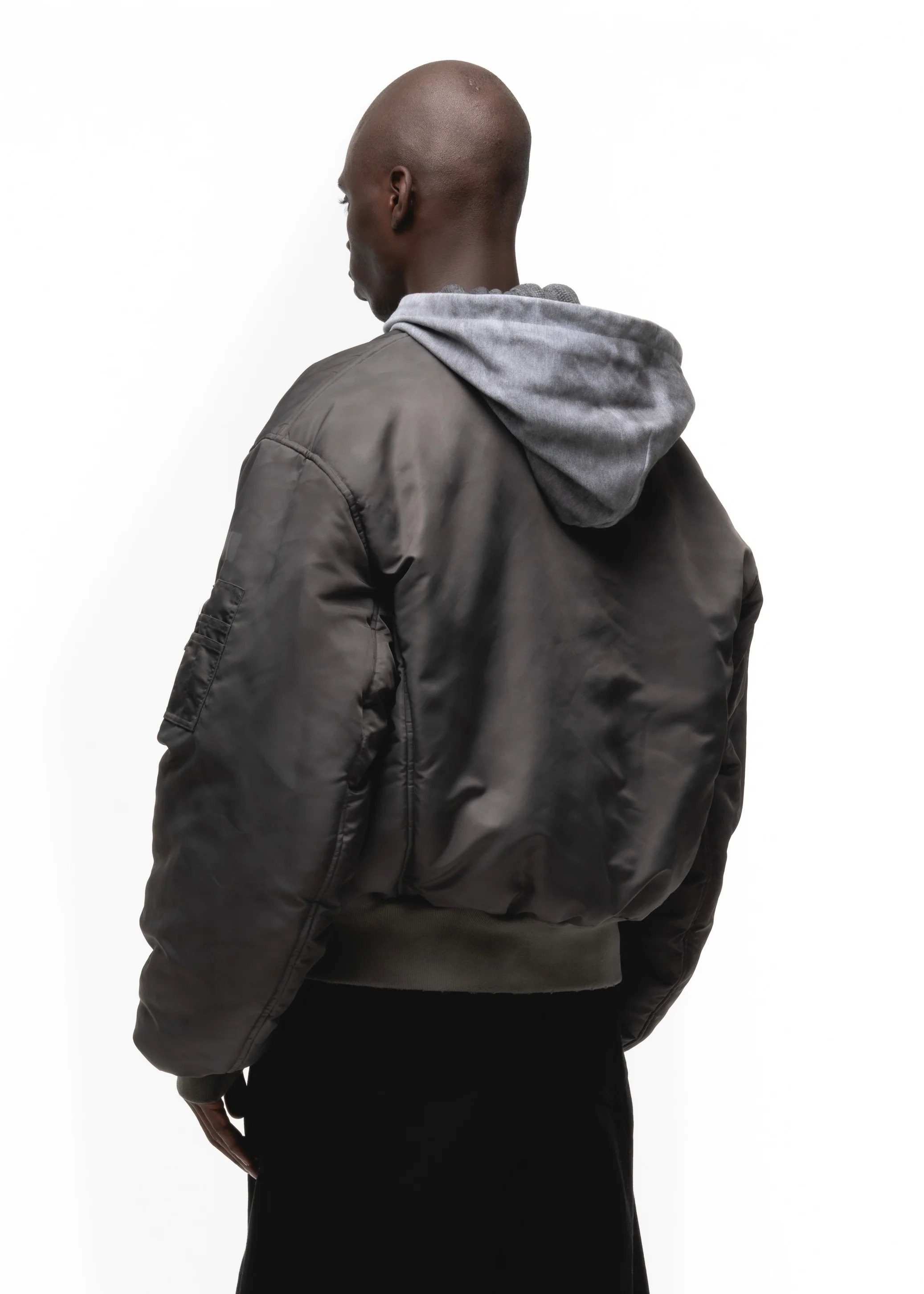 BASIC REVERSIBLE WAFFLE BOMBER GREY - Image 10