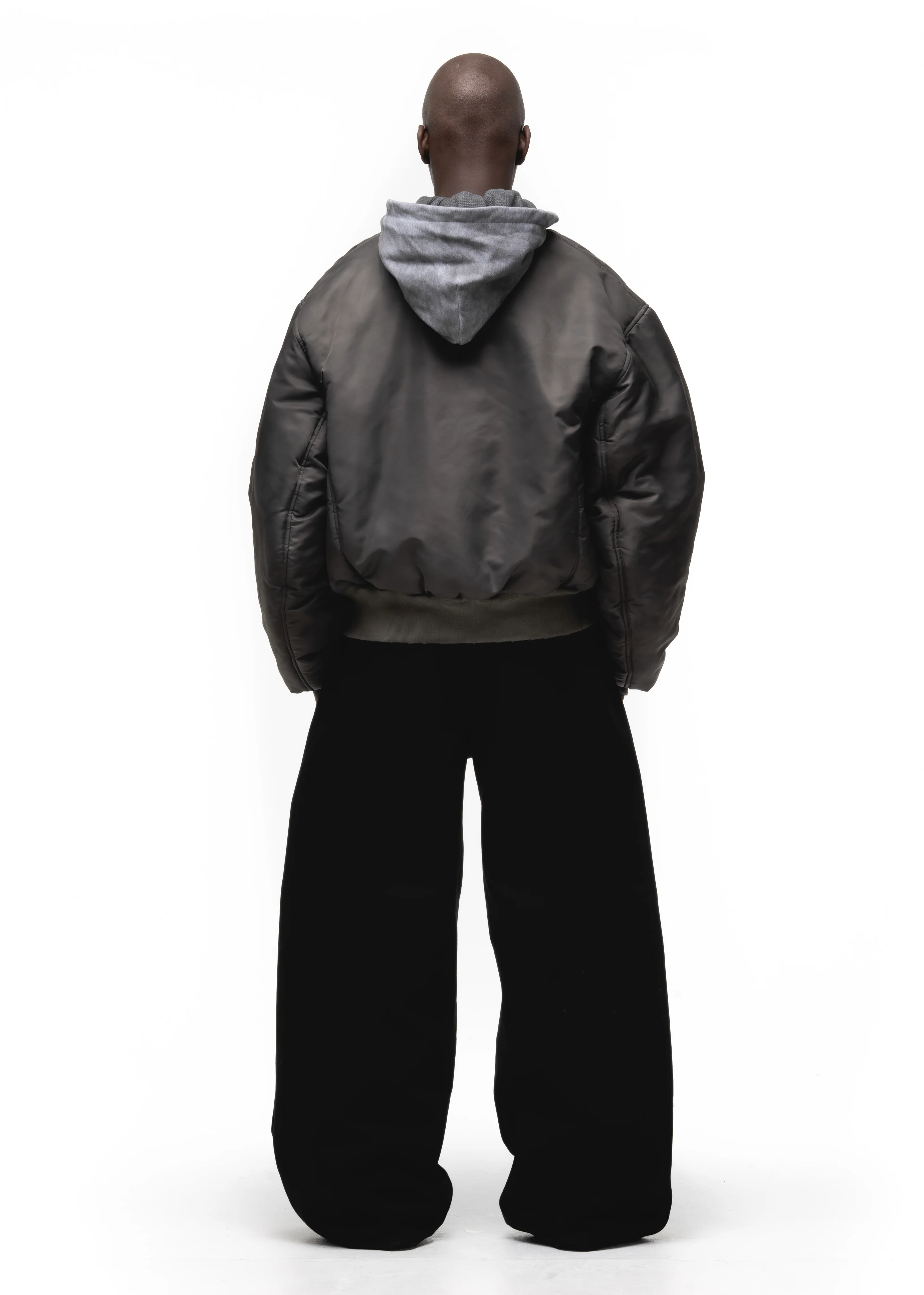 BASIC REVERSIBLE WAFFLE BOMBER GREY - Image 6