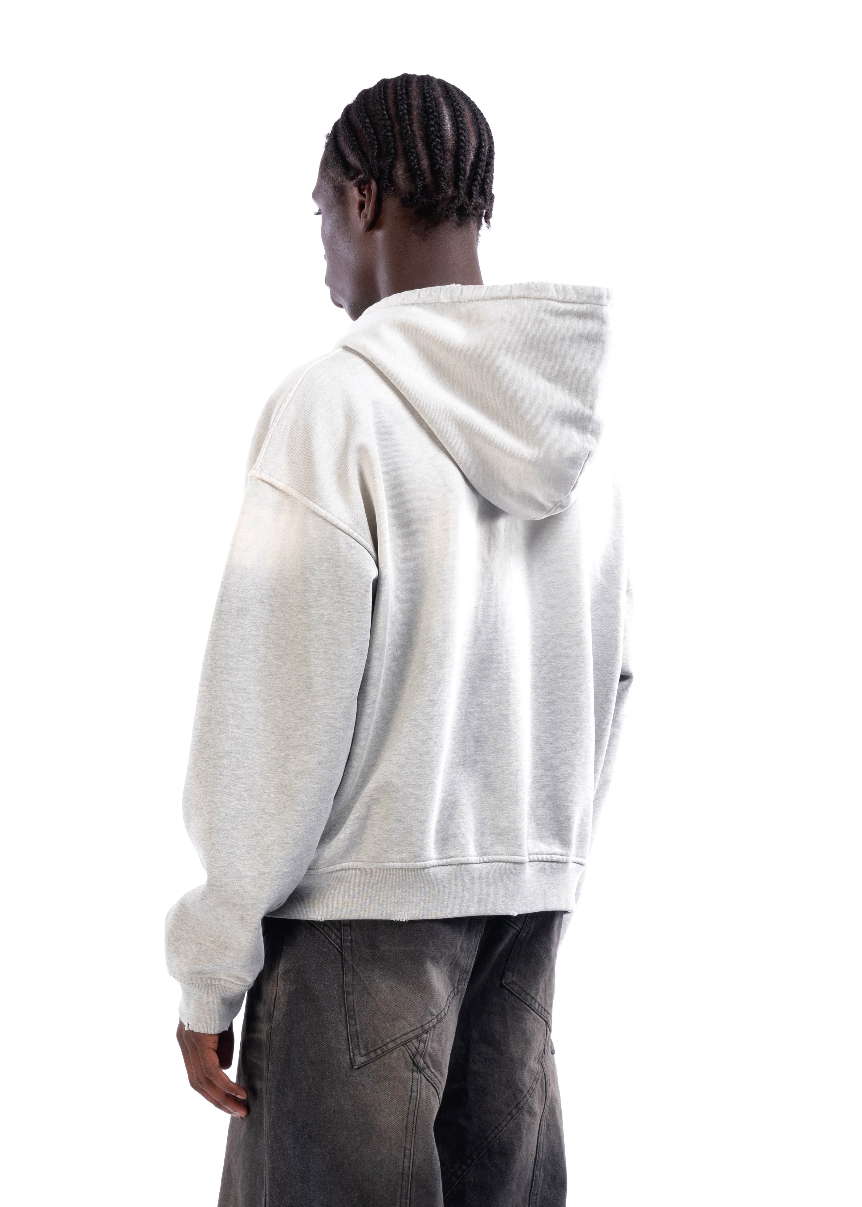 SPLIT ZIP JACKET SUN FADED USED GREY - Image 3