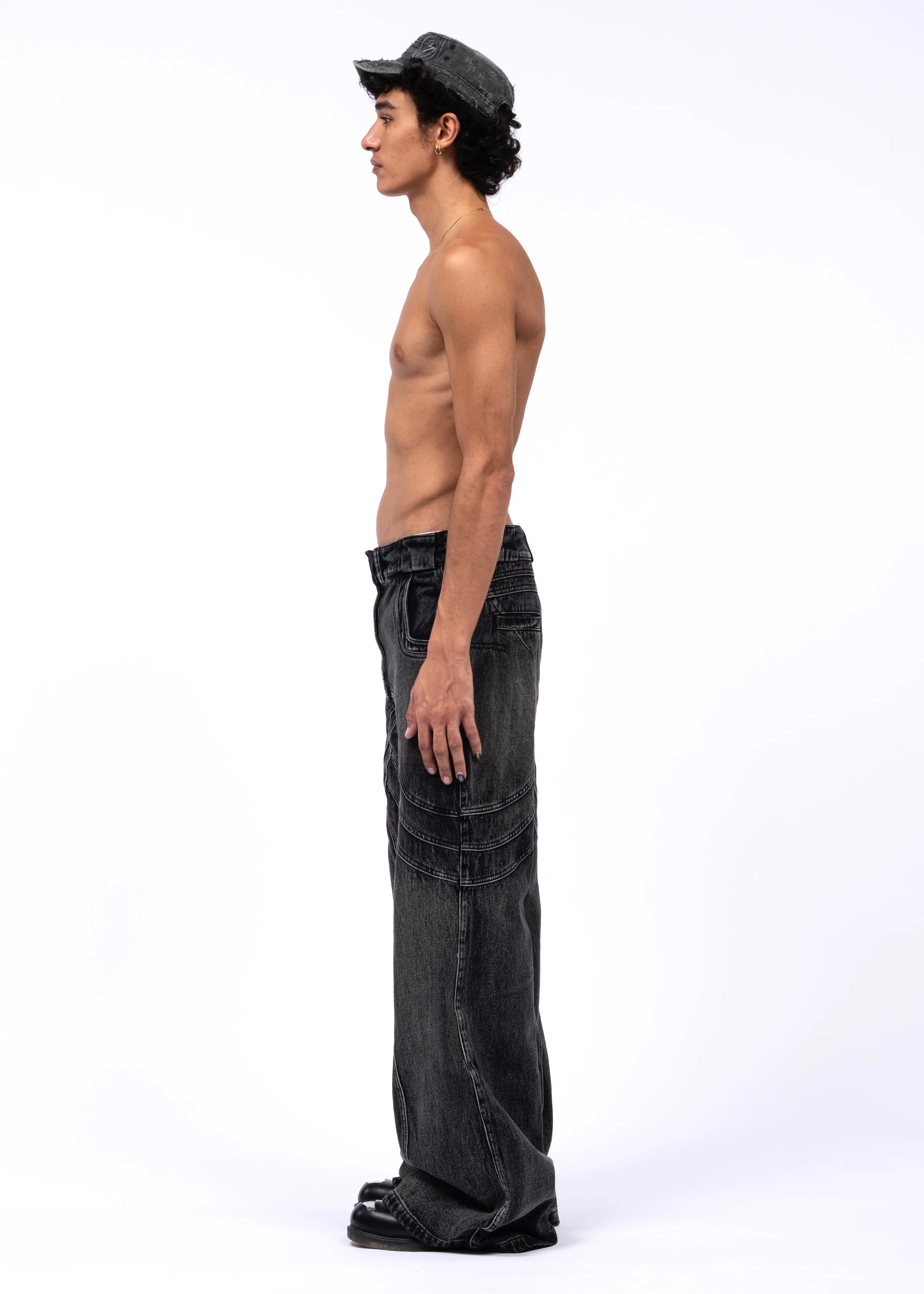 HEAVY WAVE DENIM USED BLACK - Image 3