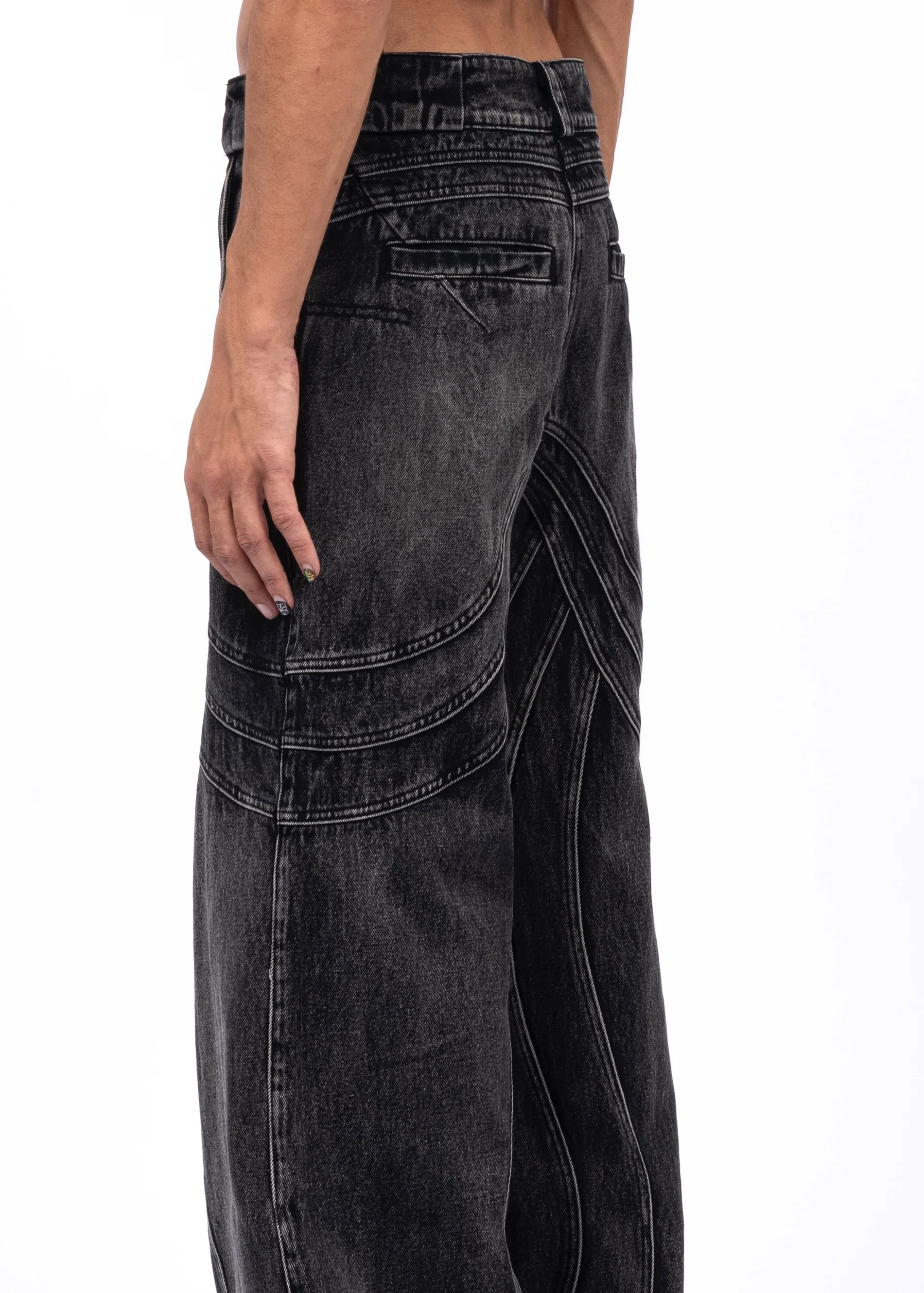 HEAVY WAVE DENIM USED BLACK - Image 4