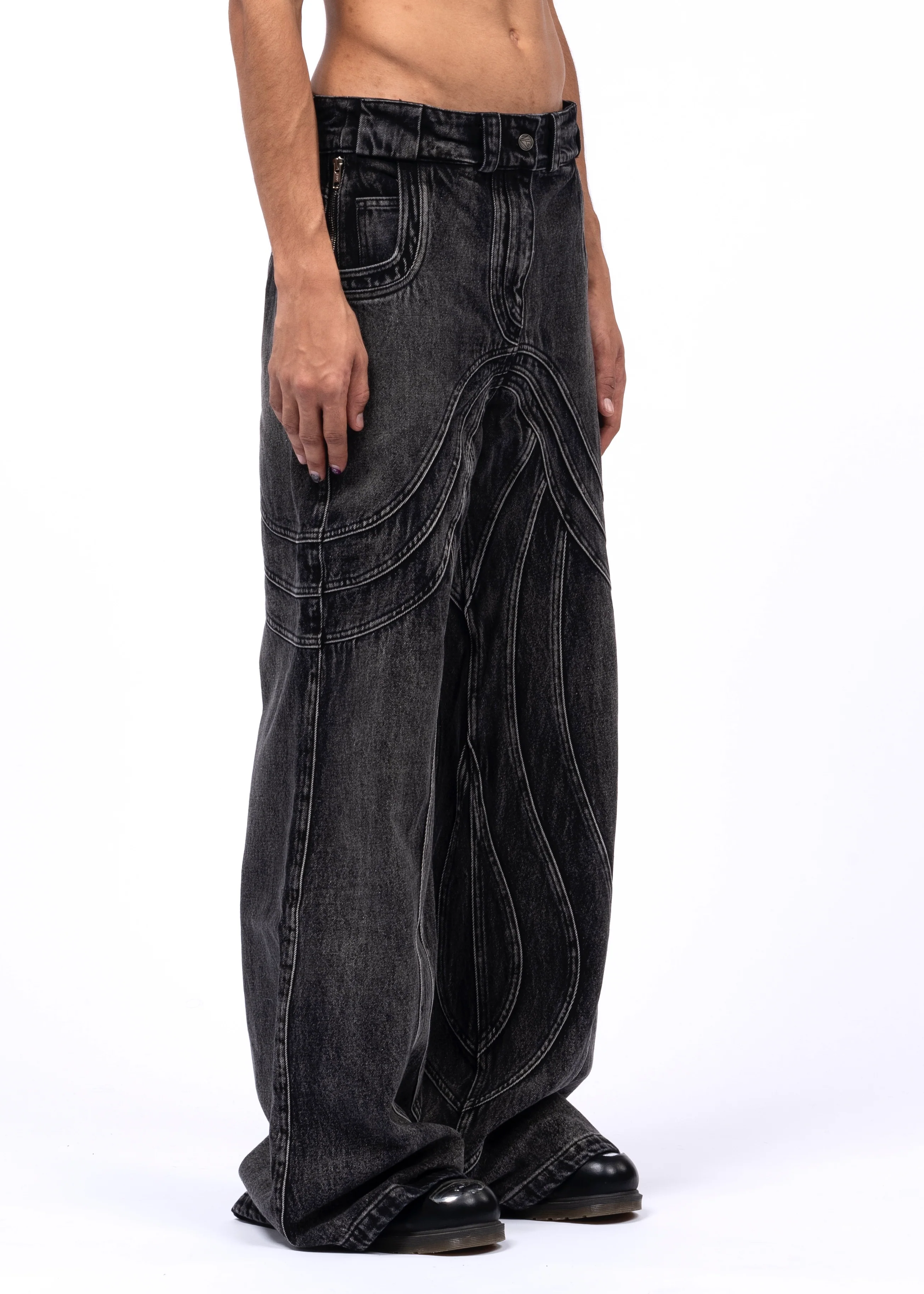 HEAVY WAVE DENIM USED BLACK - Image 9