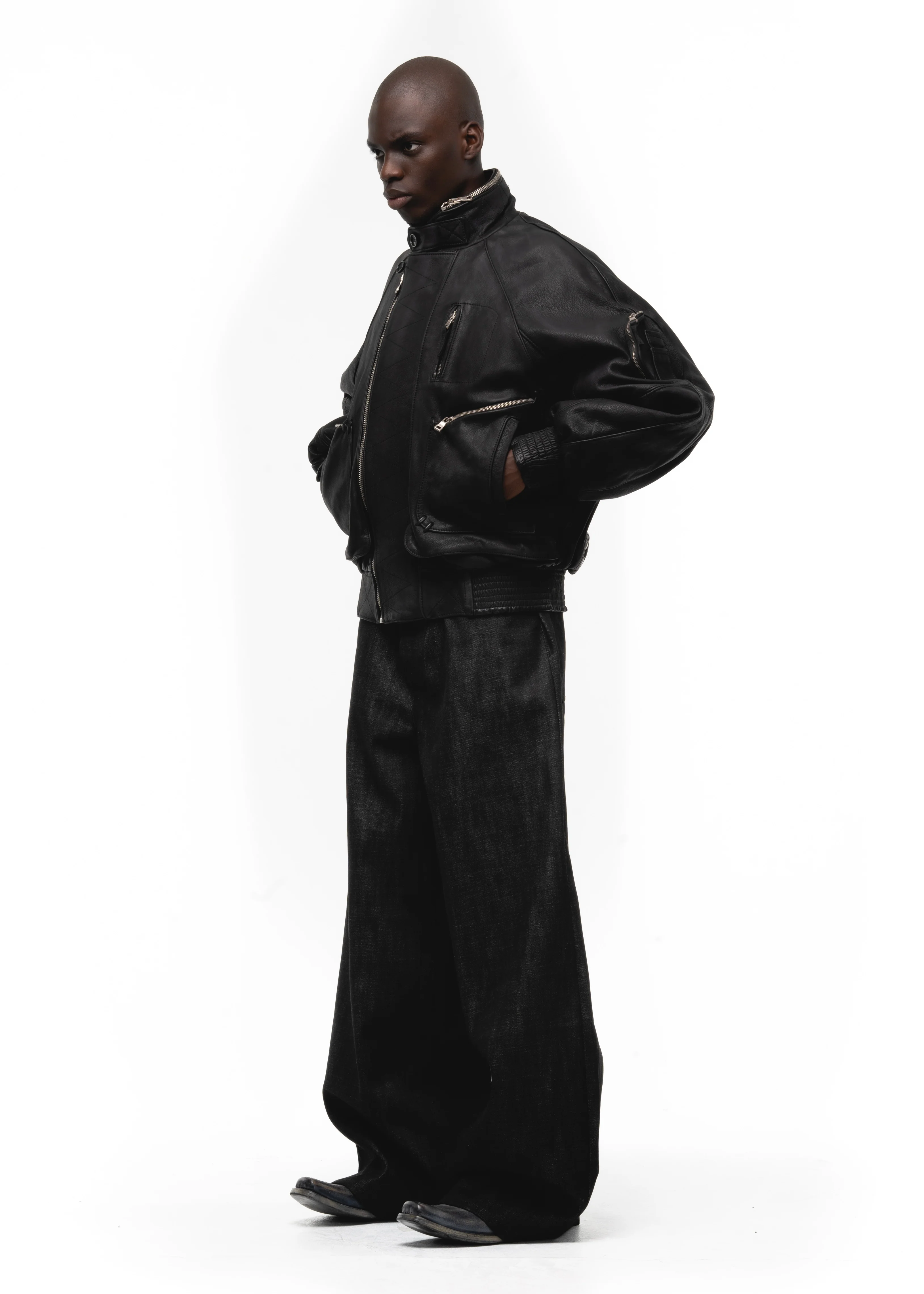 FLIGHT LEATHER COTTON JACKET - Image 3