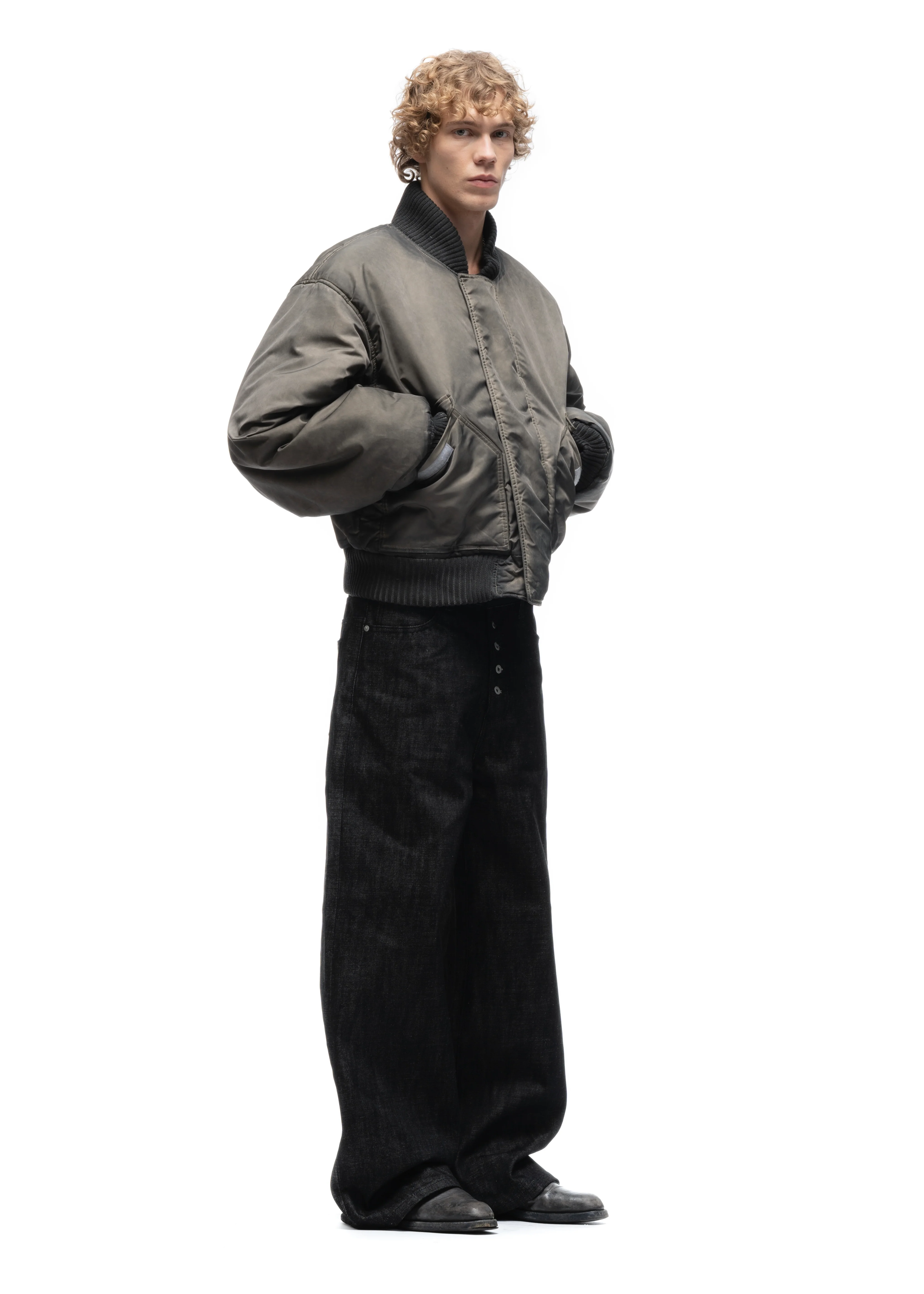 REVERSIBLE BASIC ONYX BOMBER JACKET BEIGE - Image 14