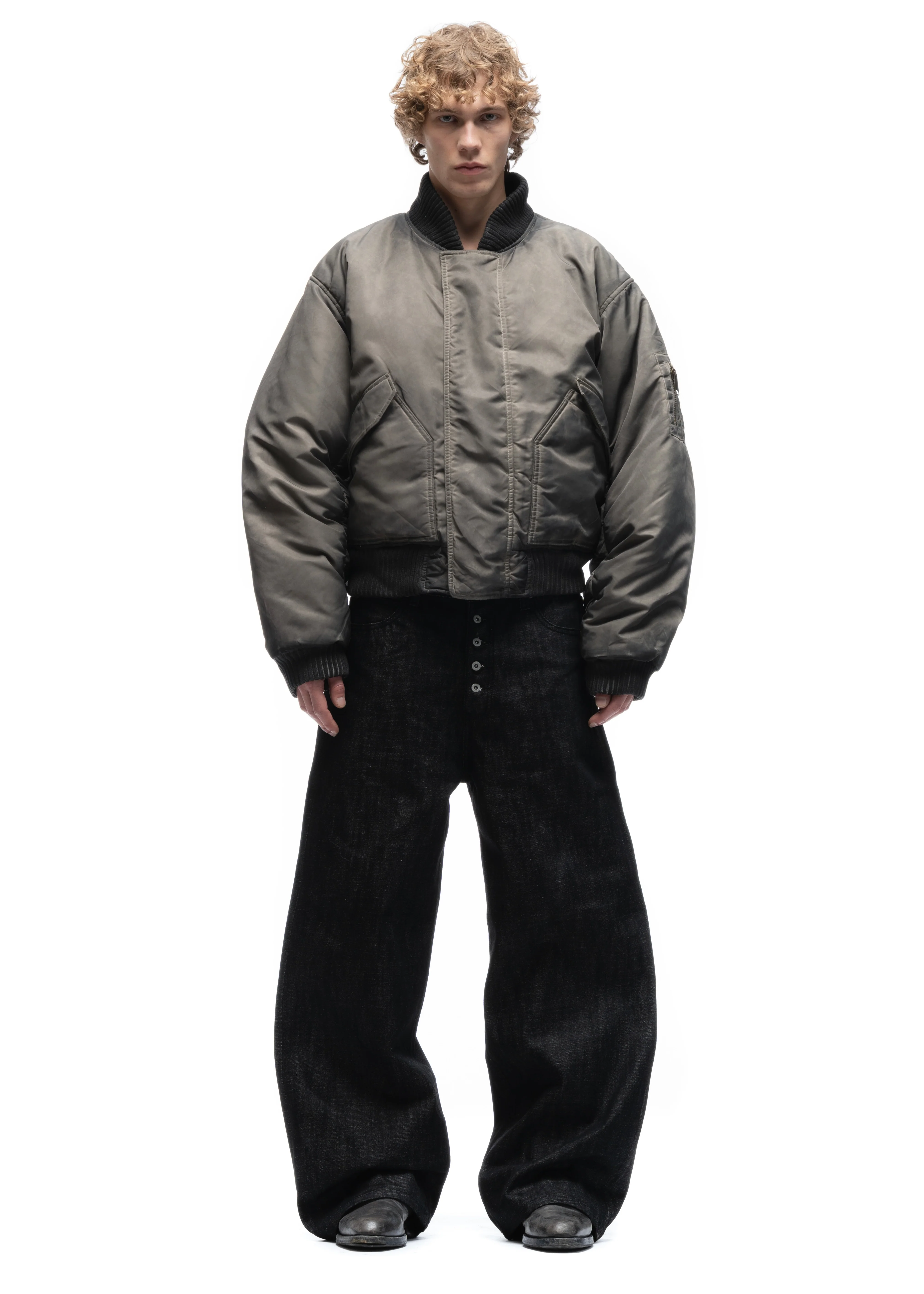 REVERSIBLE BASIC ONYX BOMBER JACKET BEIGE - Image 3