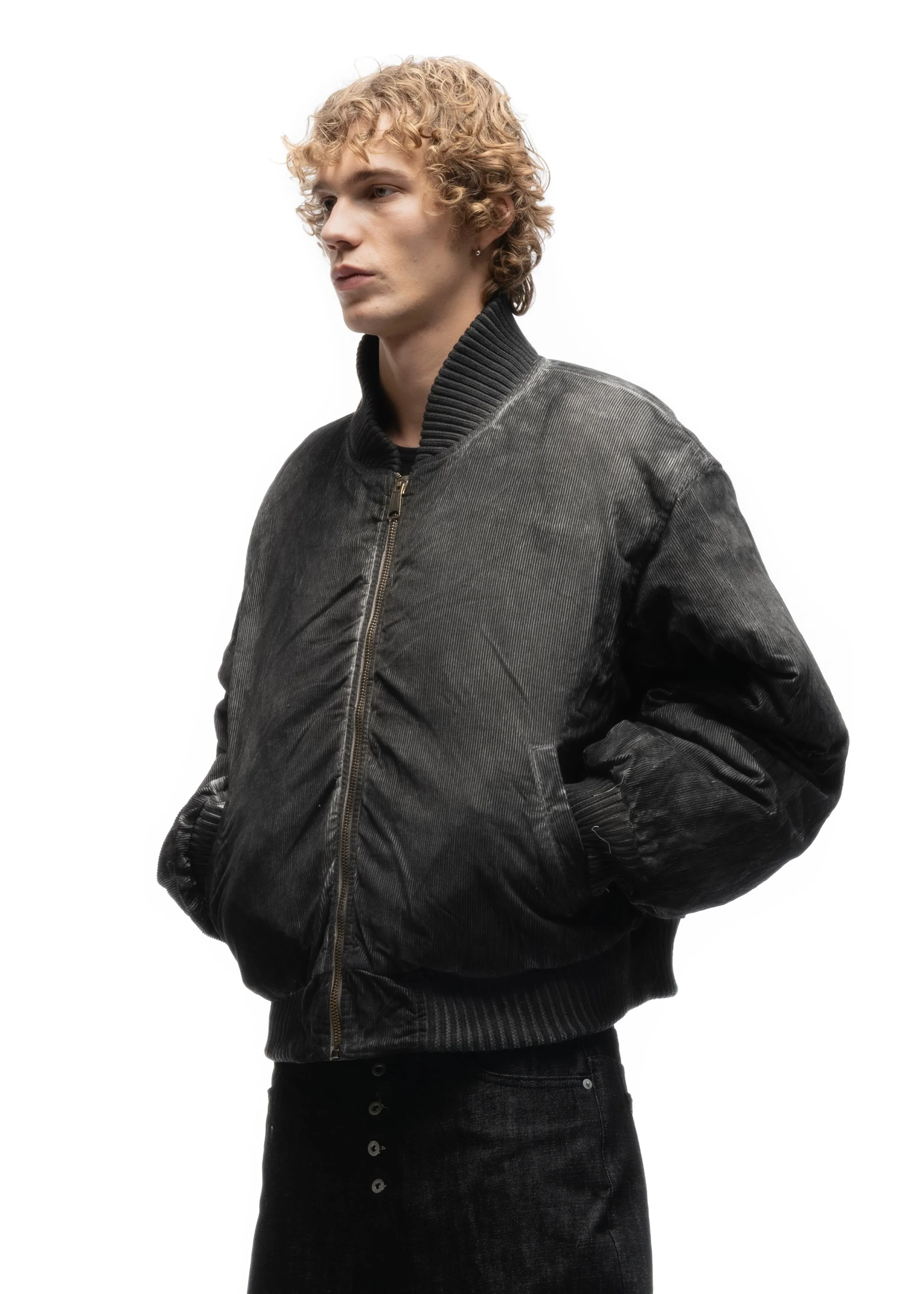 REVERSIBLE BASIC ONYX BOMBER JACKET BEIGE - Image 4