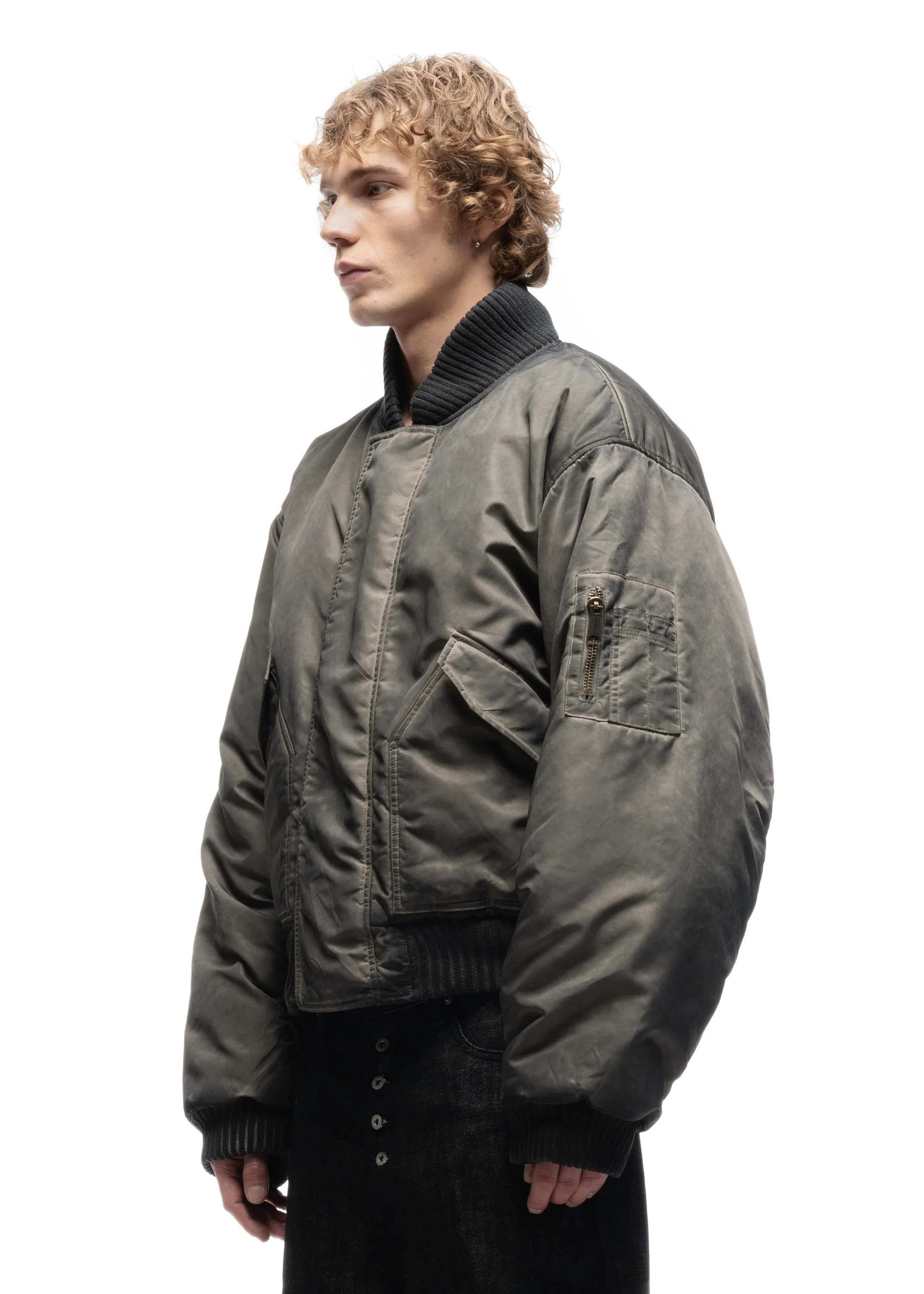 REVERSIBLE BASIC ONYX BOMBER JACKET BEIGE - Image 5