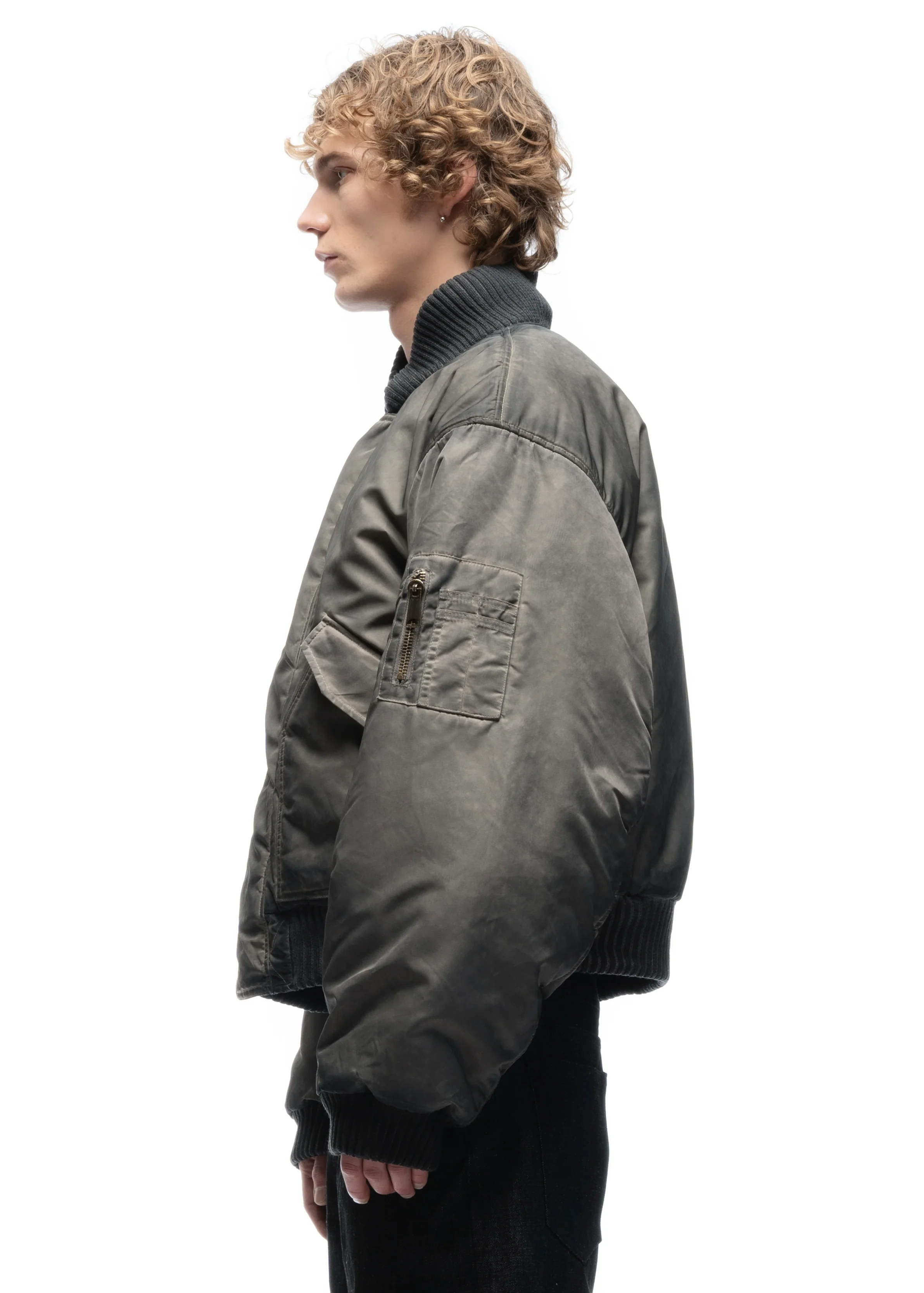 REVERSIBLE BASIC ONYX BOMBER JACKET BEIGE - Image 7