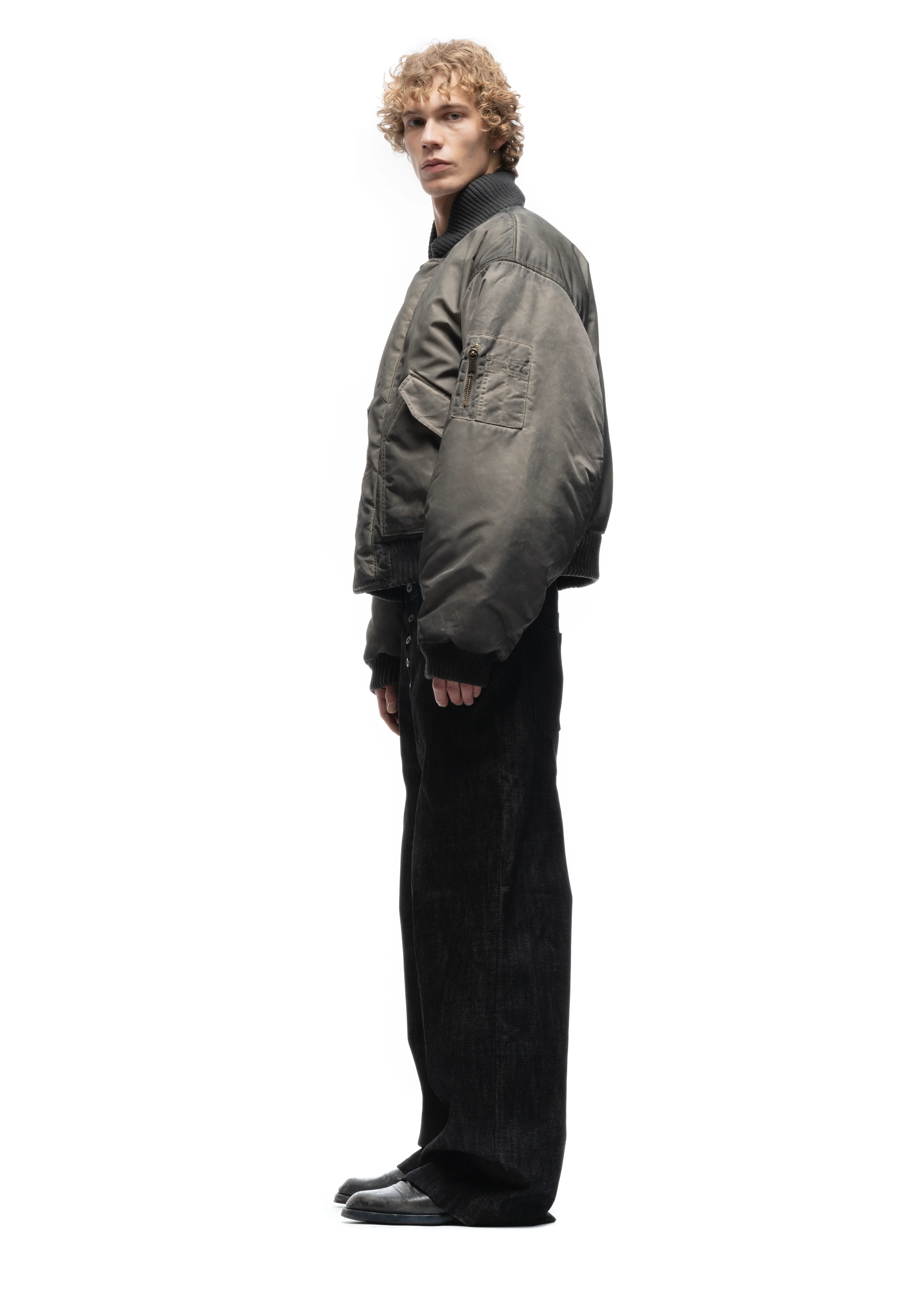REVERSIBLE BASIC ONYX BOMBER JACKET BEIGE - Image 9