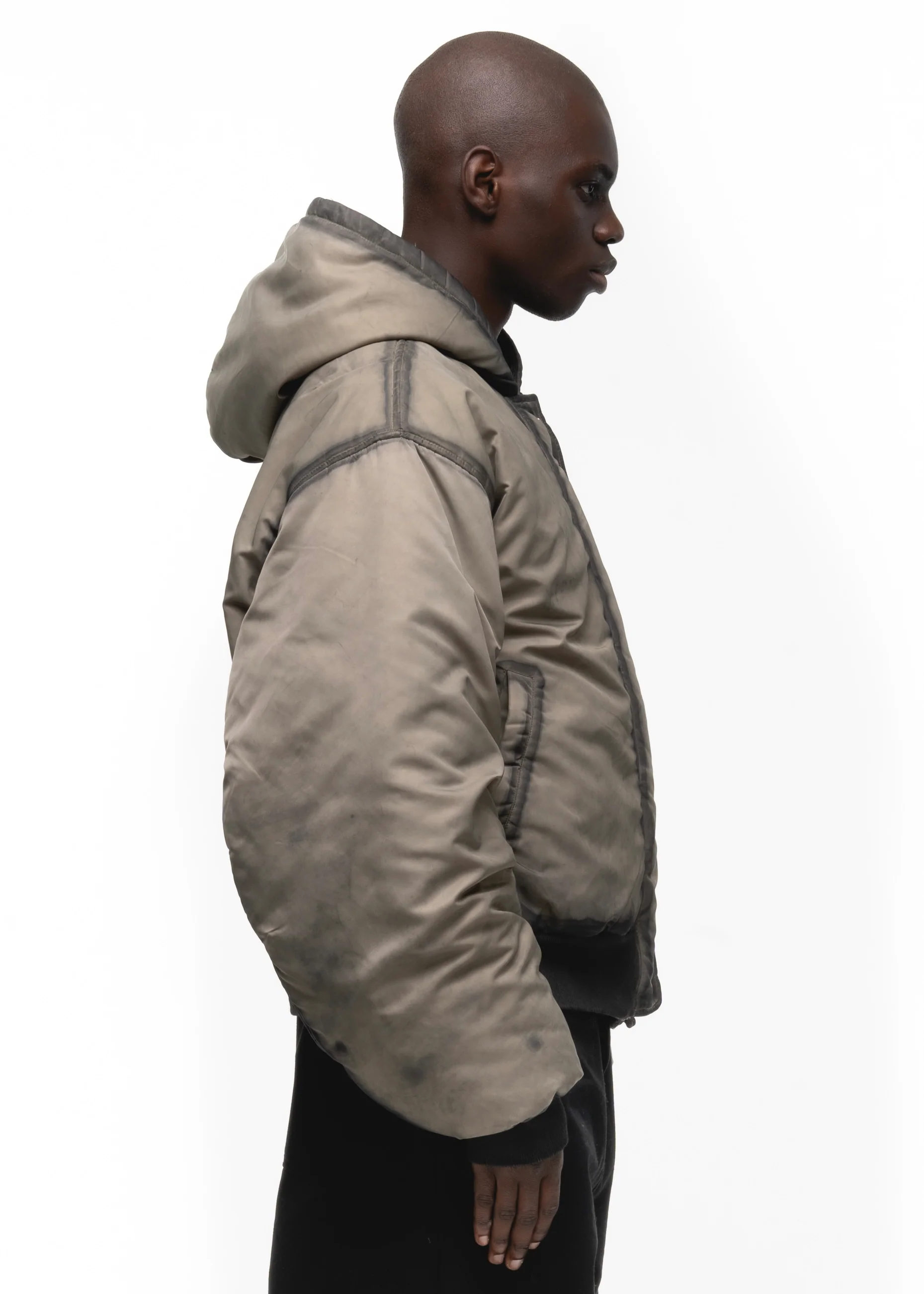 REVERSIBLE ONYX BOMBER JACKET BEIGE - Image 14