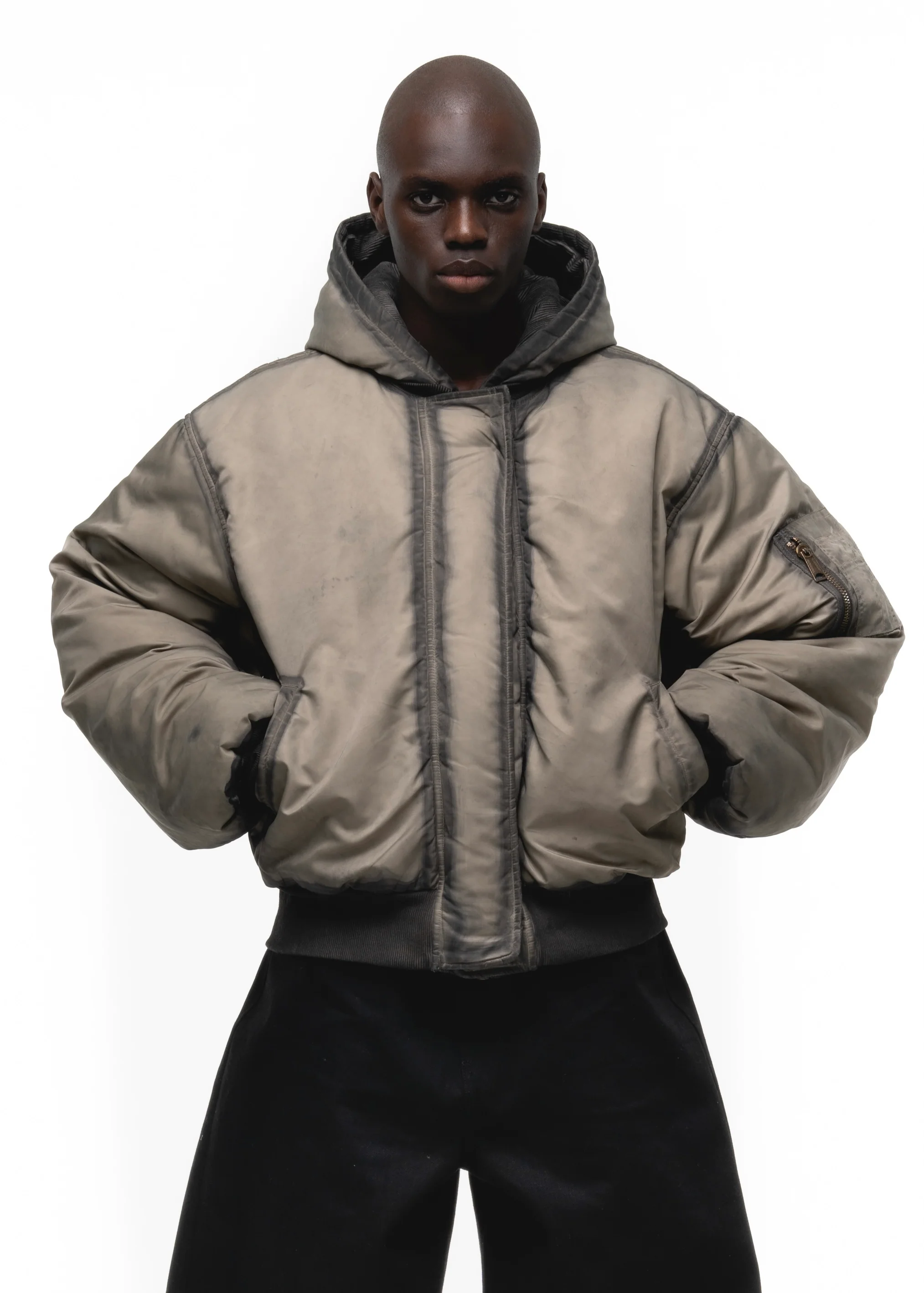 REVERSIBLE ONYX BOMBER JACKET BEIGE - Image 20