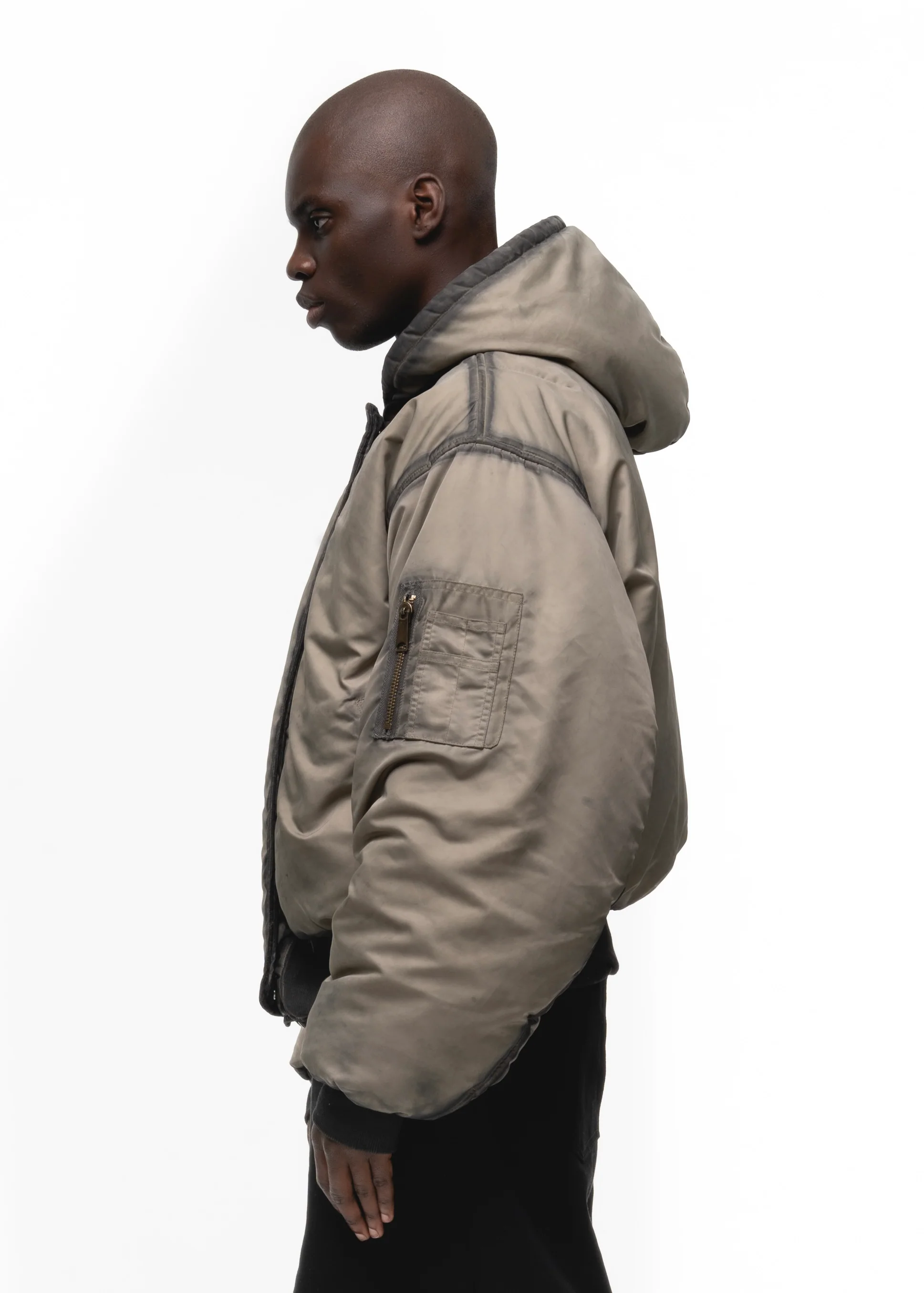 REVERSIBLE ONYX BOMBER JACKET BEIGE - Image 6