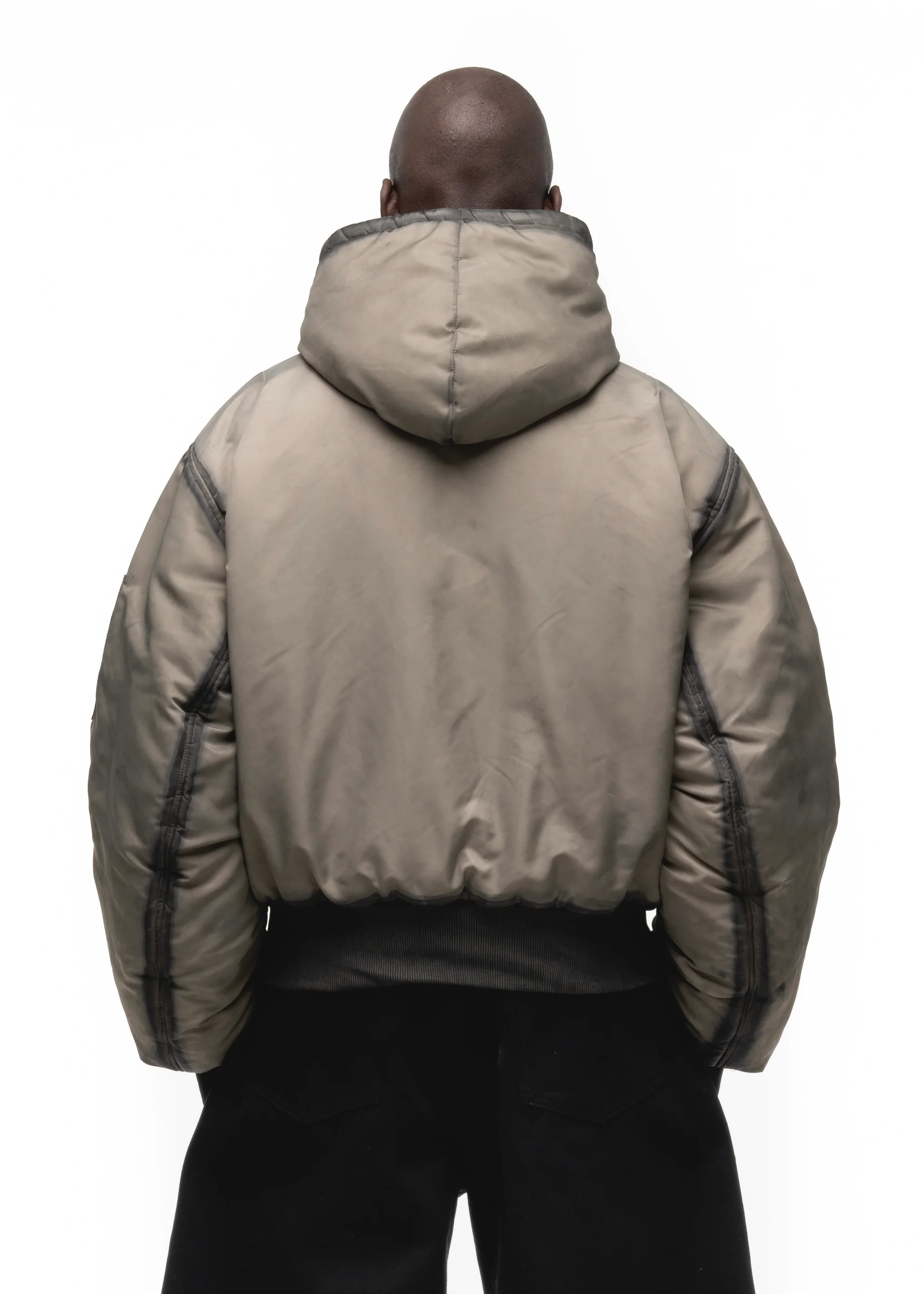 REVERSIBLE ONYX BOMBER JACKET BEIGE - Image 8