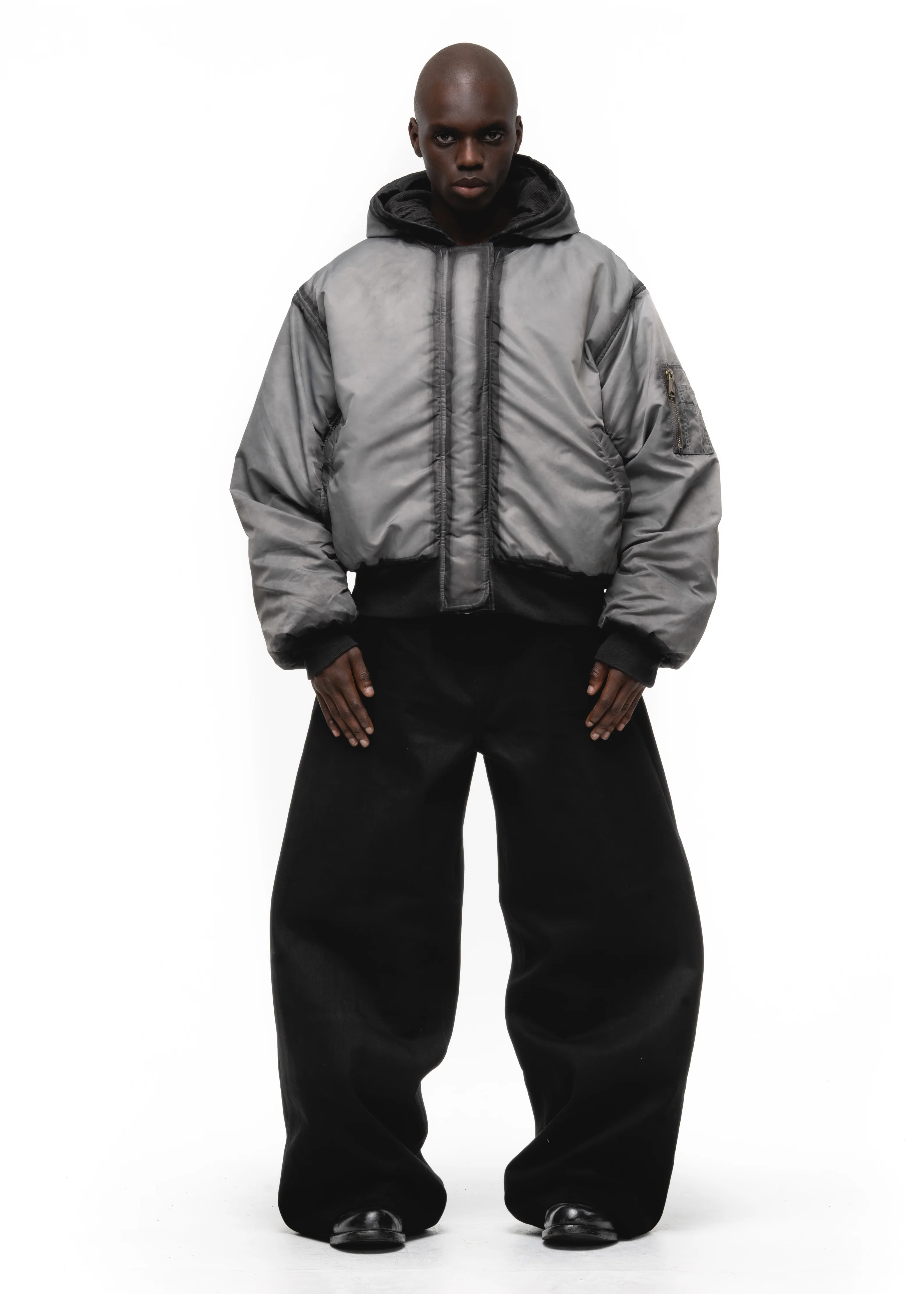 REVERSIBLE ONYX BOMBER JACKET GREY - Image 17