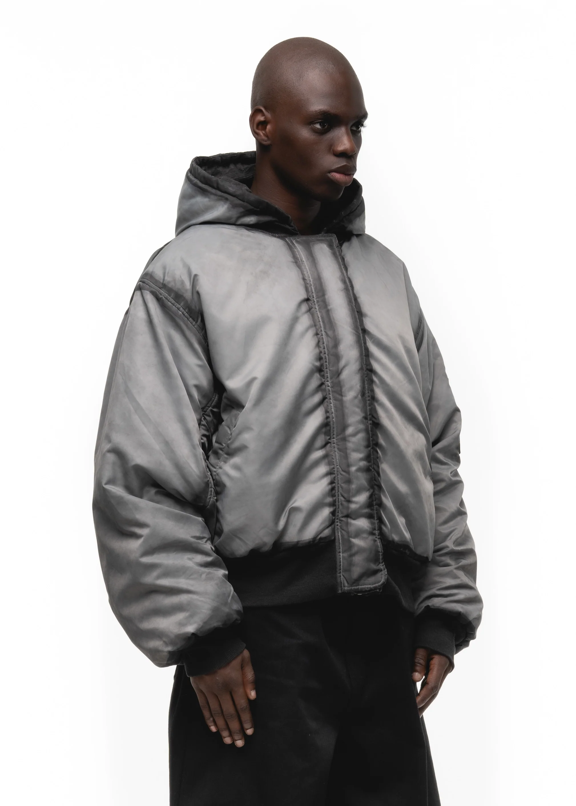 REVERSIBLE ONYX BOMBER JACKET GREY - Image 18