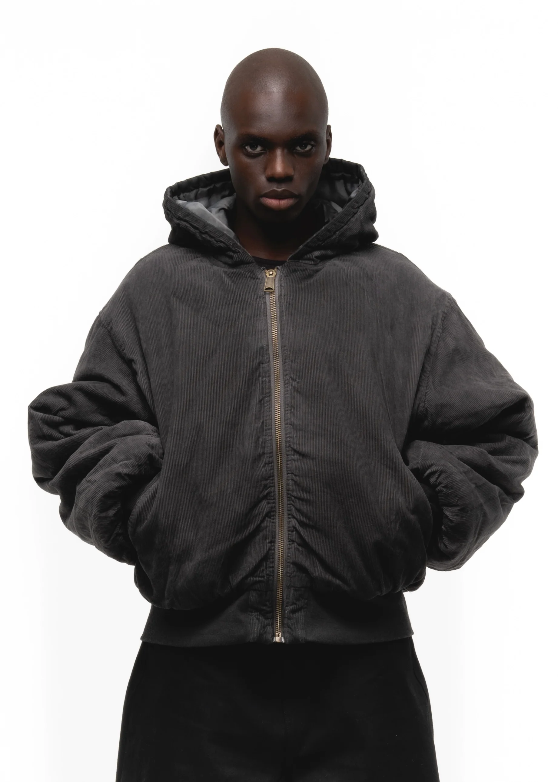 REVERSIBLE ONYX BOMBER JACKET GREY - Image 4