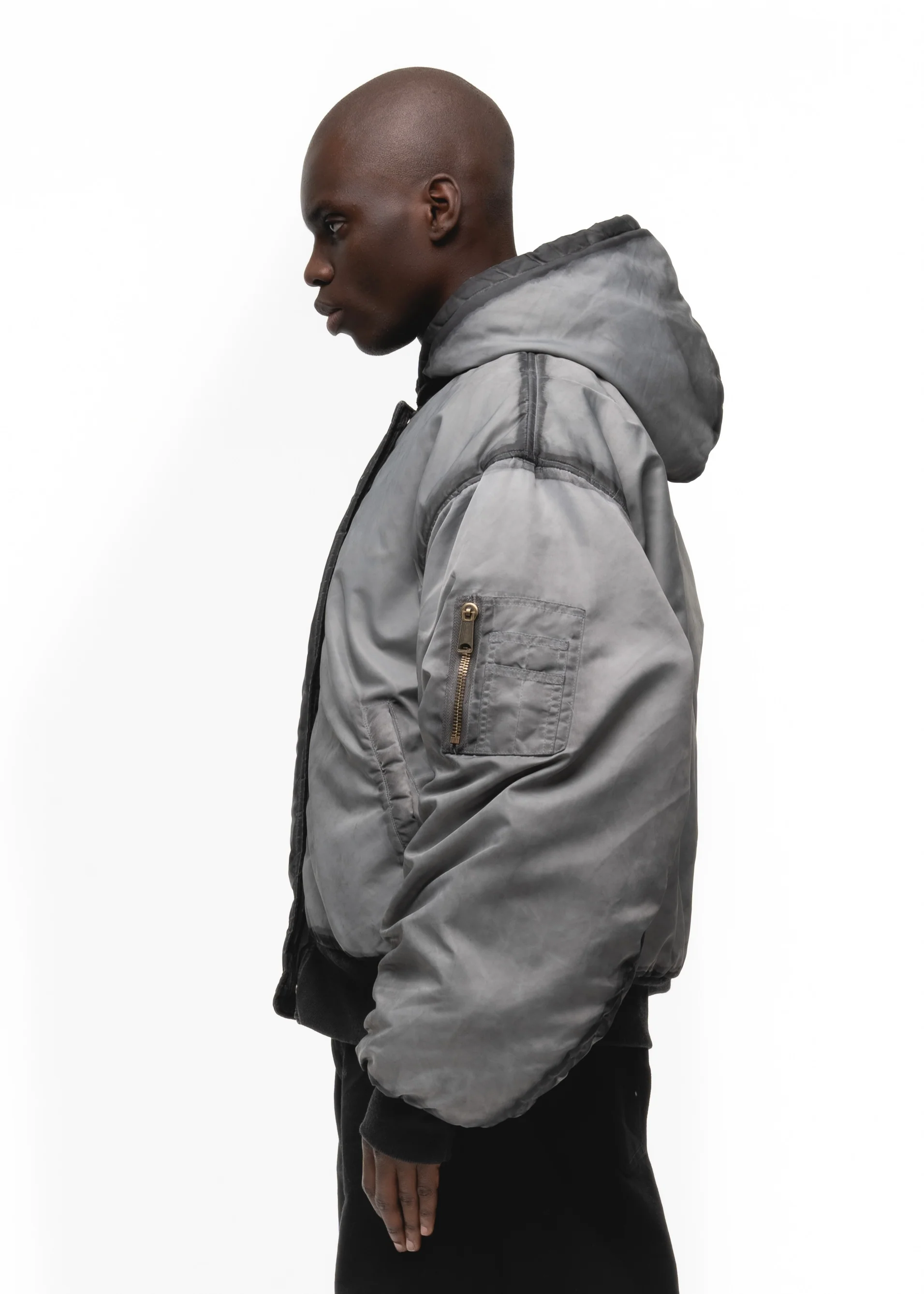 REVERSIBLE ONYX BOMBER JACKET GREY - Image 7