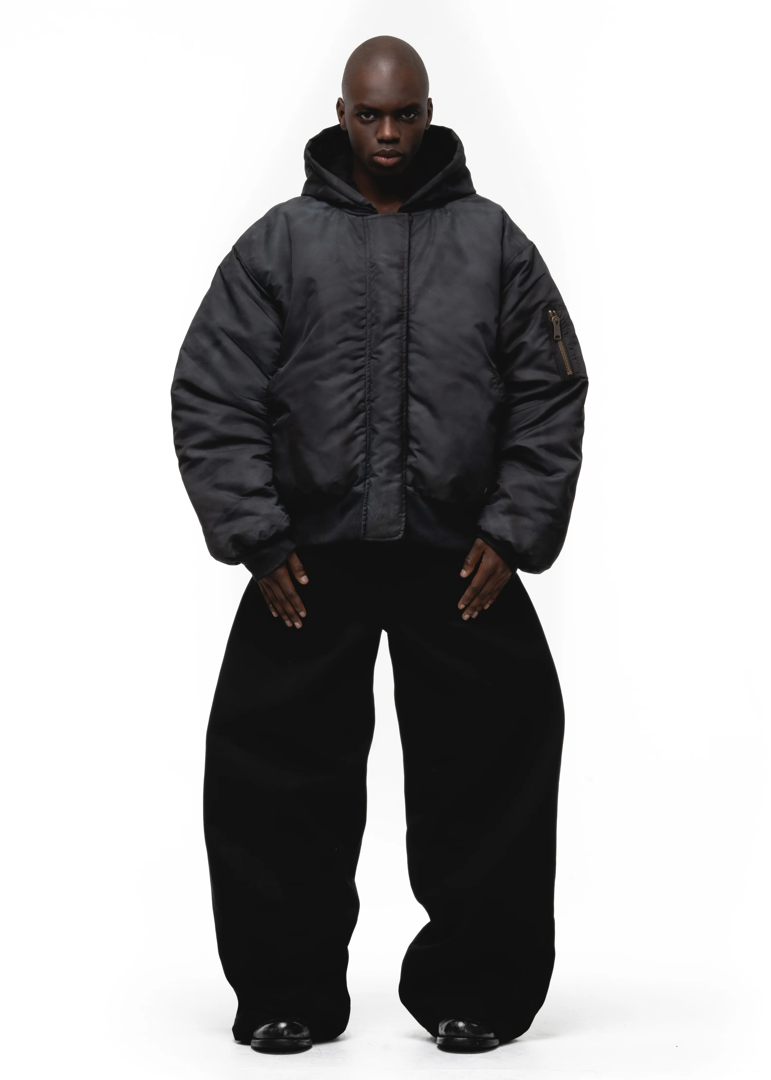 REVERSIBLE ONYX BOMBER JACKET BLACK - Image 3