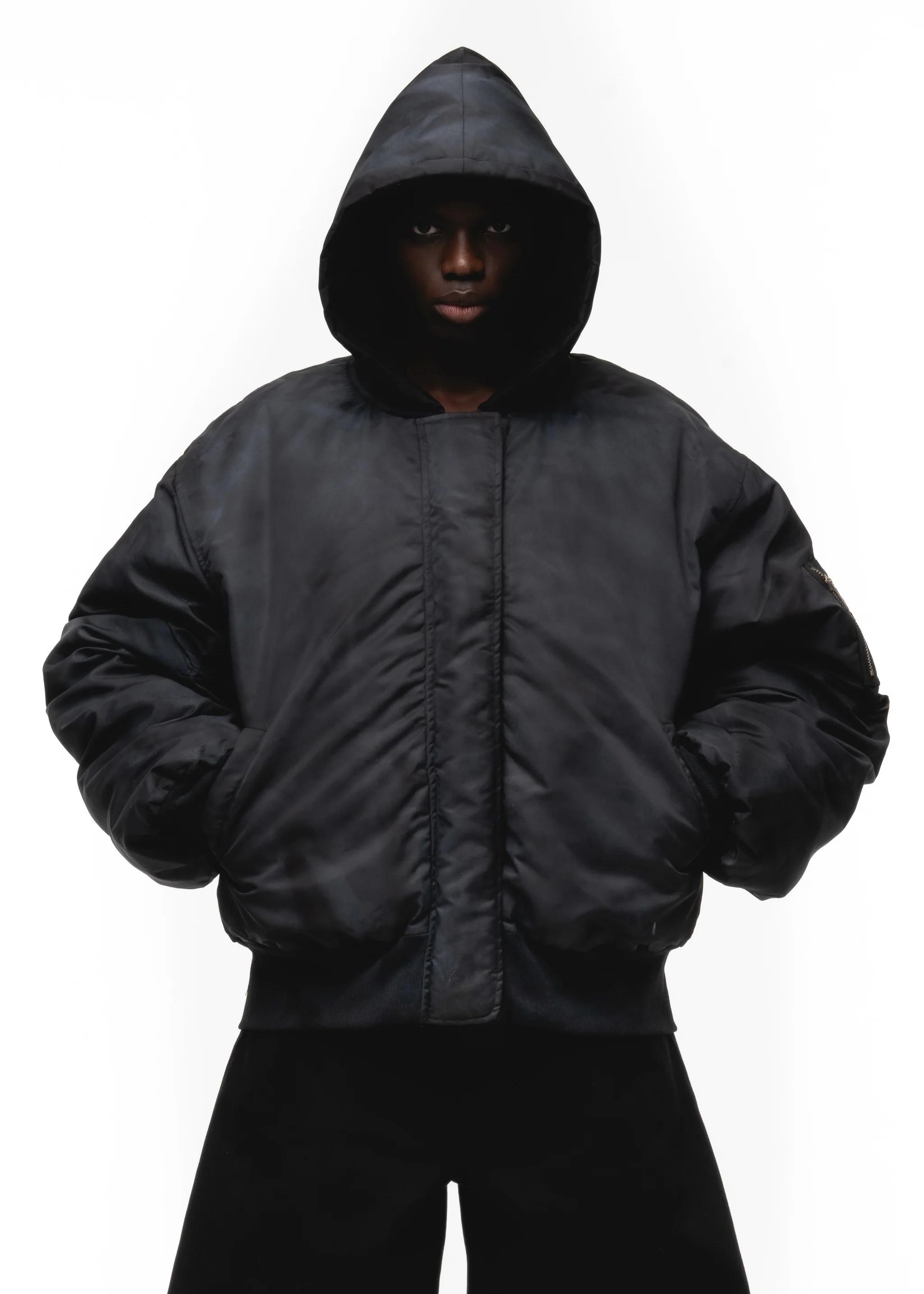 REVERSIBLE ONYX BOMBER JACKET BLACK - Image 4