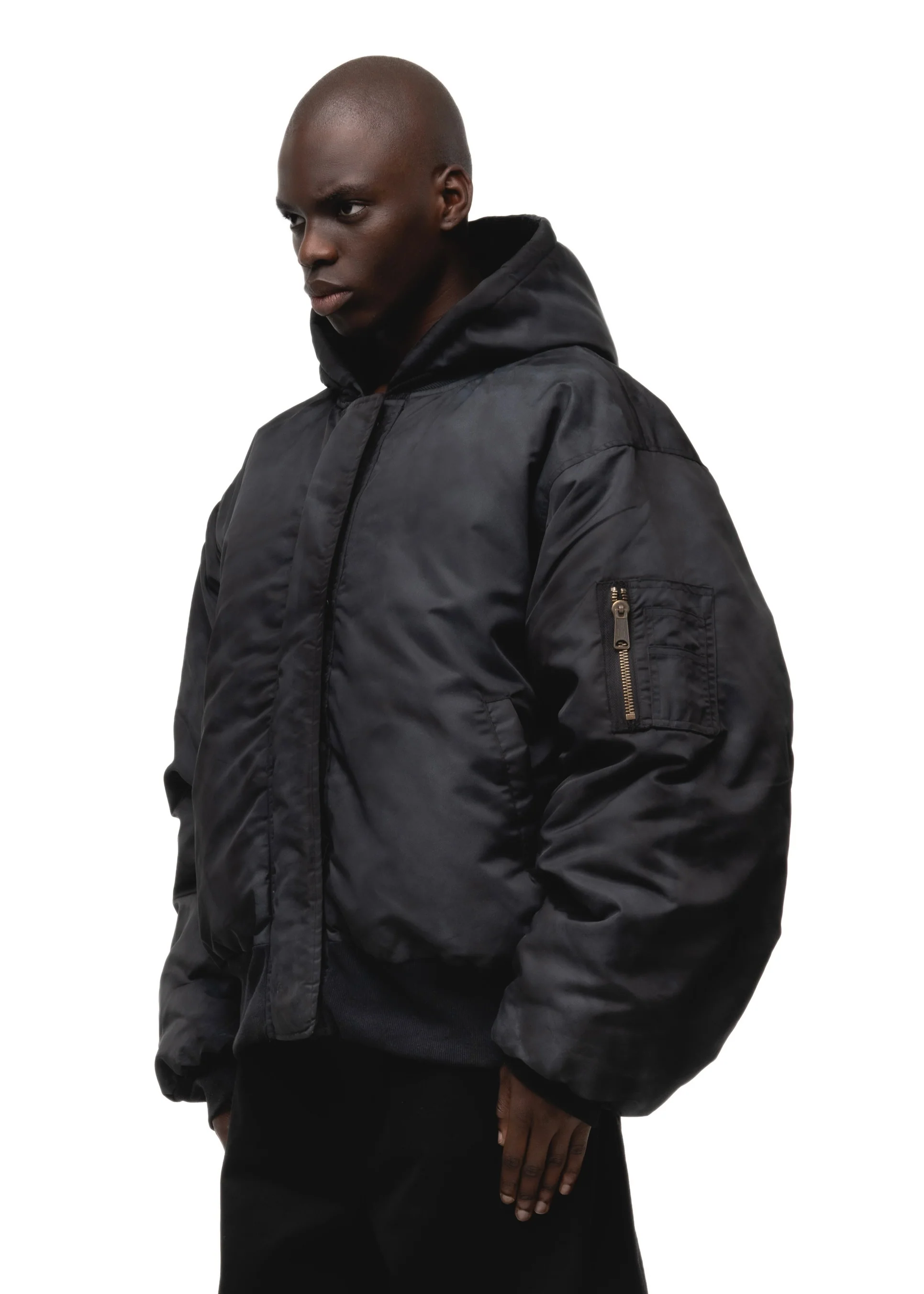 REVERSIBLE ONYX BOMBER JACKET BLACK - Image 6