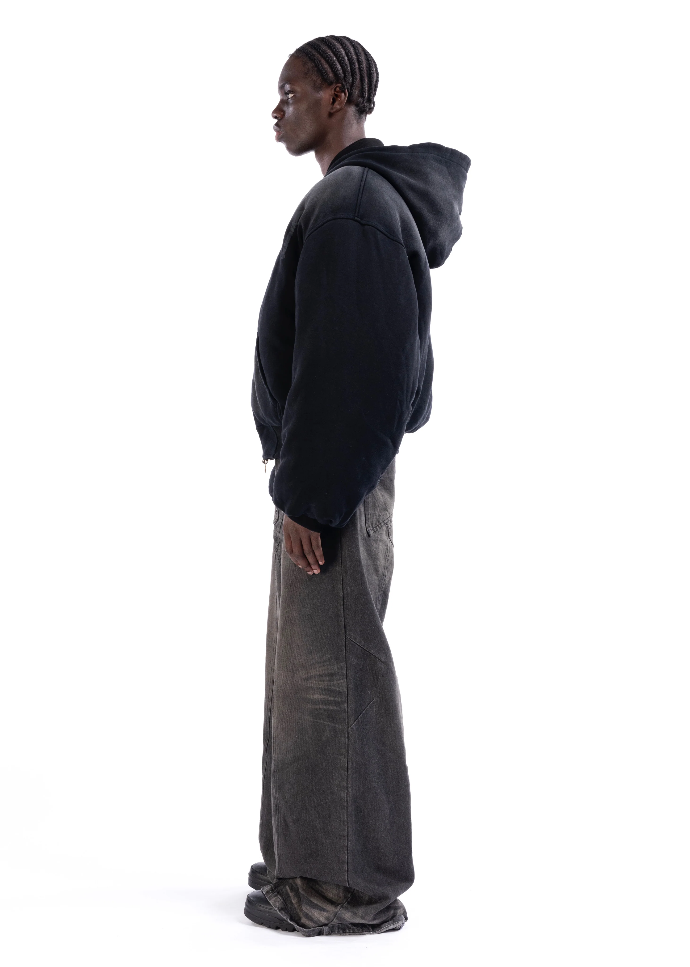 REVERSIBLE HOOD BOMBER JACKET BLACK - Image 7