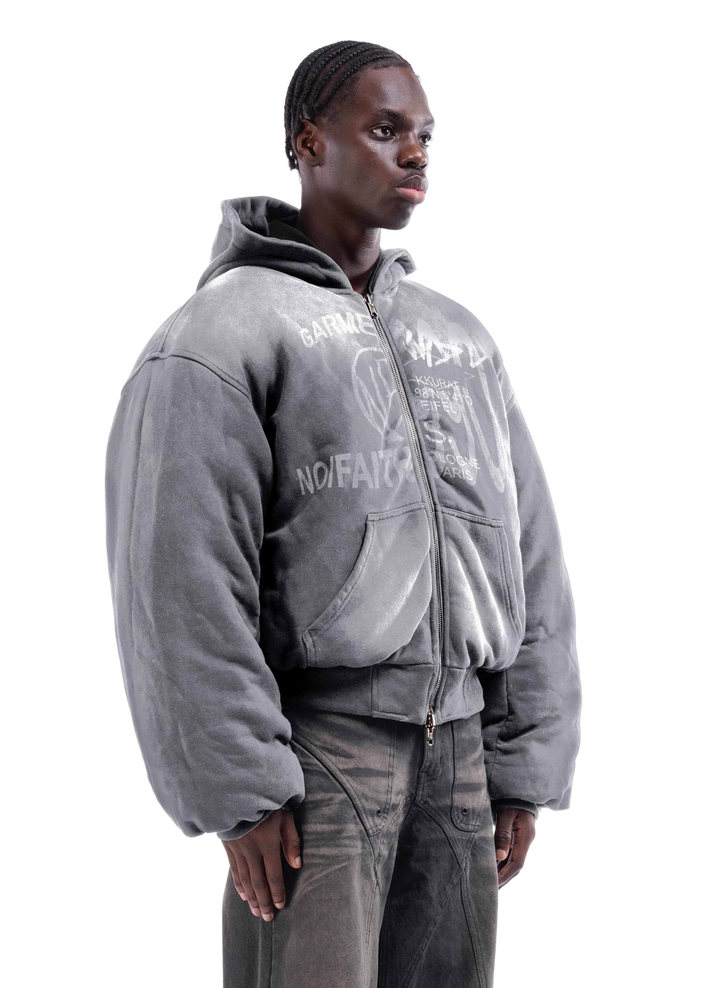 REVERSIBLE HOOD BOMBER JACKET GREEN - Image 11