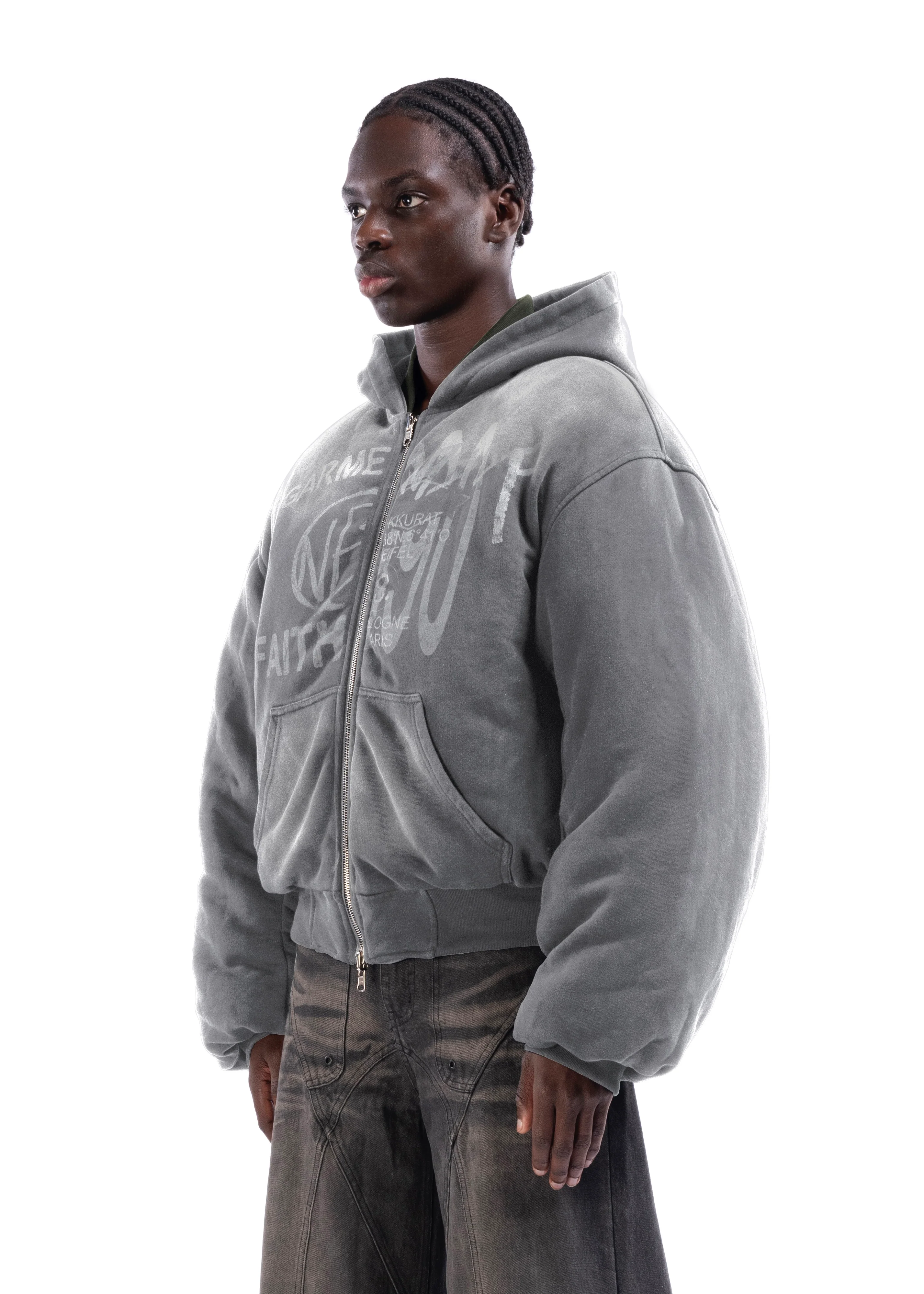 REVERSIBLE HOOD BOMBER JACKET GREEN - Image 5
