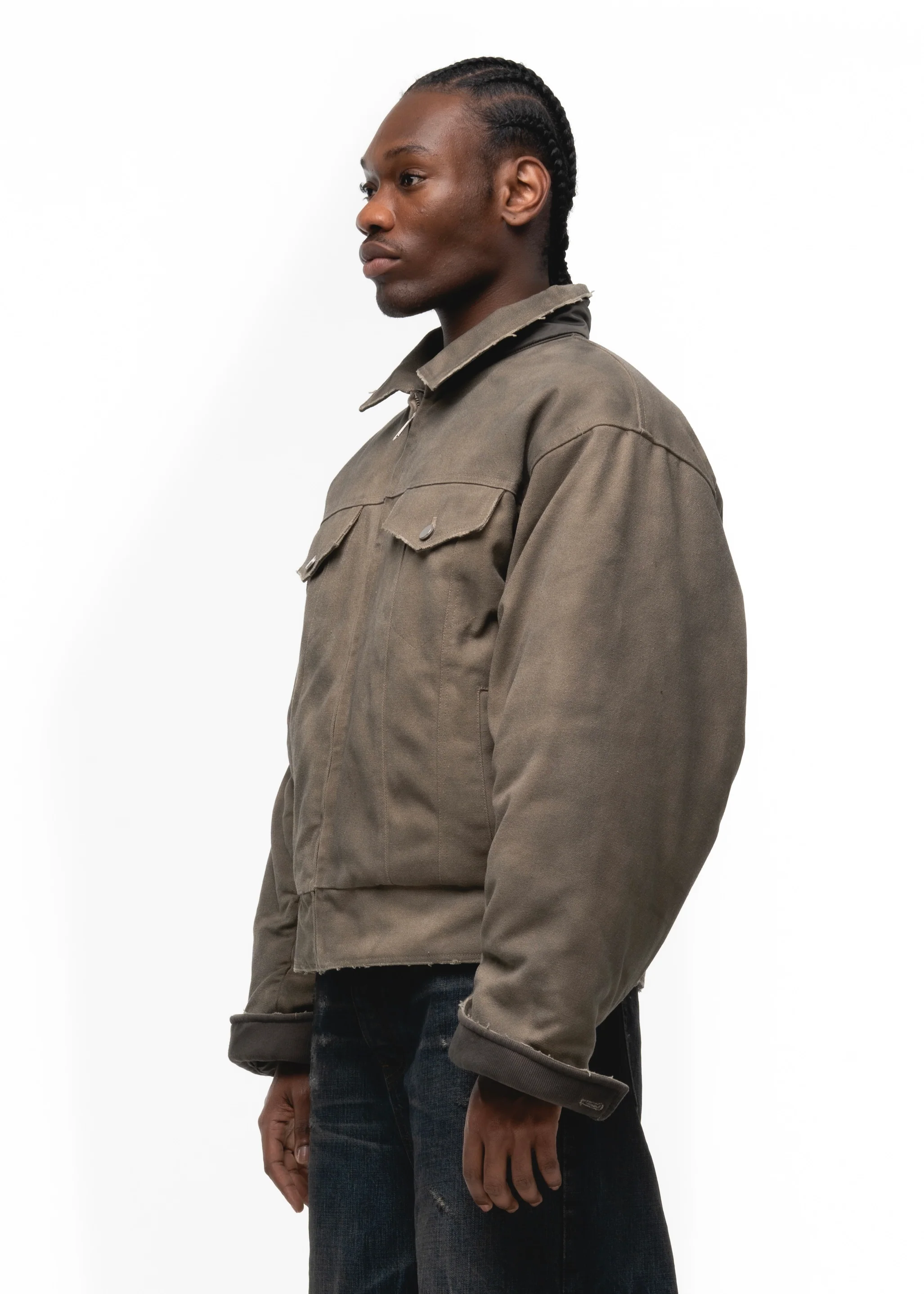 REVERSIBLE USED TRUCKER DENIM JACKET - Image 3
