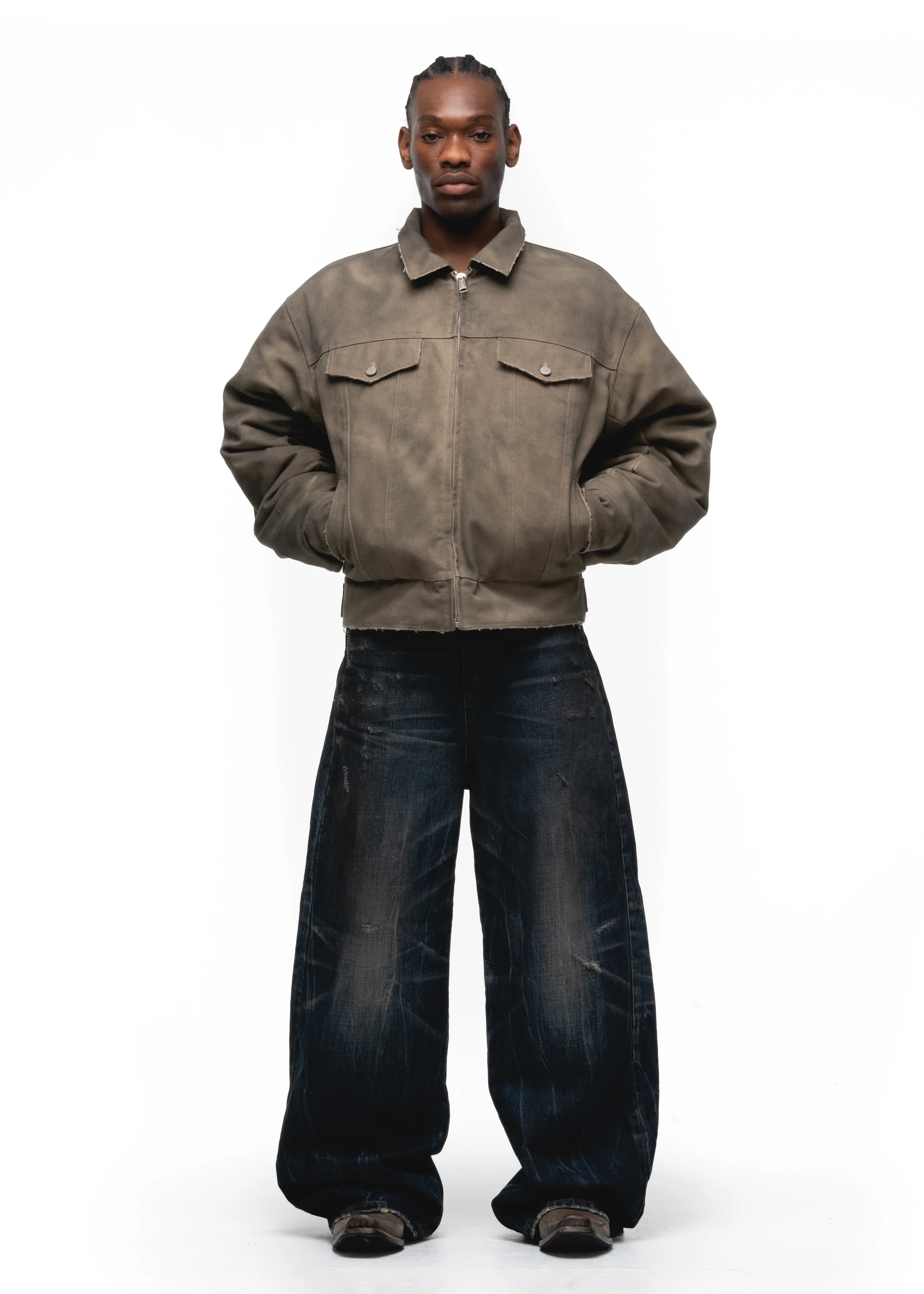 REVERSIBLE USED TRUCKER DENIM JACKET - Image 4