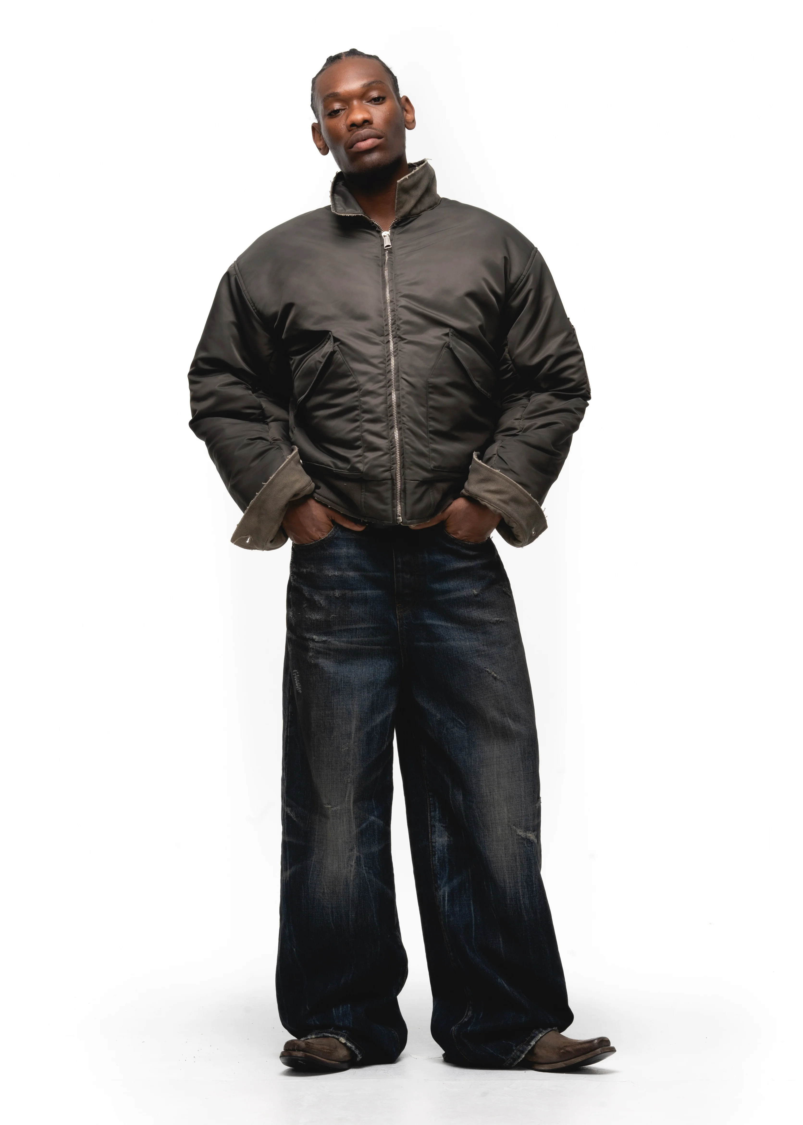 REVERSIBLE USED TRUCKER DENIM JACKET - Image 6