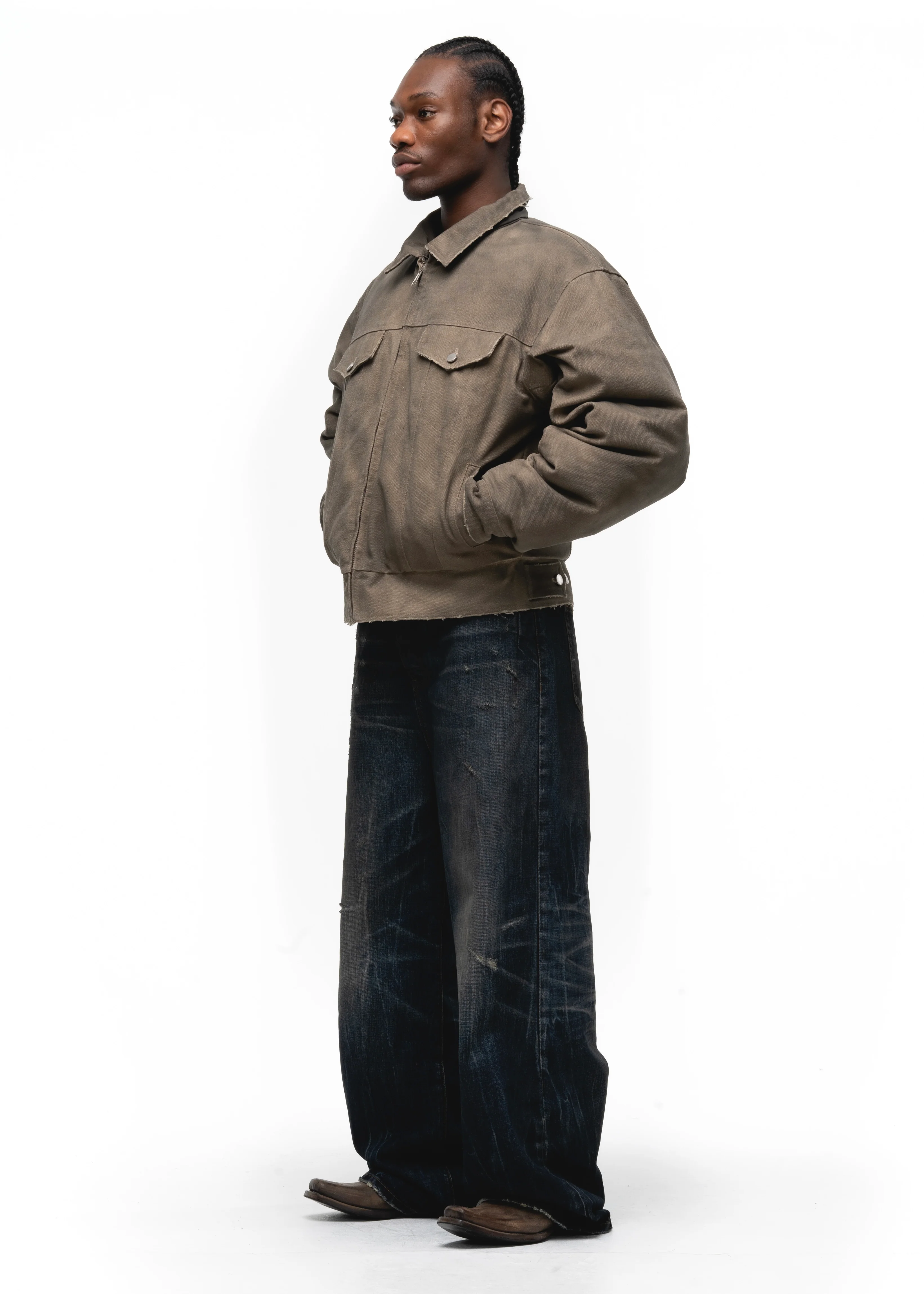 REVERSIBLE USED TRUCKER DENIM JACKET - Image 9